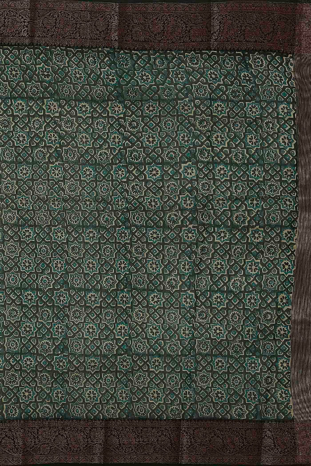 Green Chanderi Silk Cotton Saree