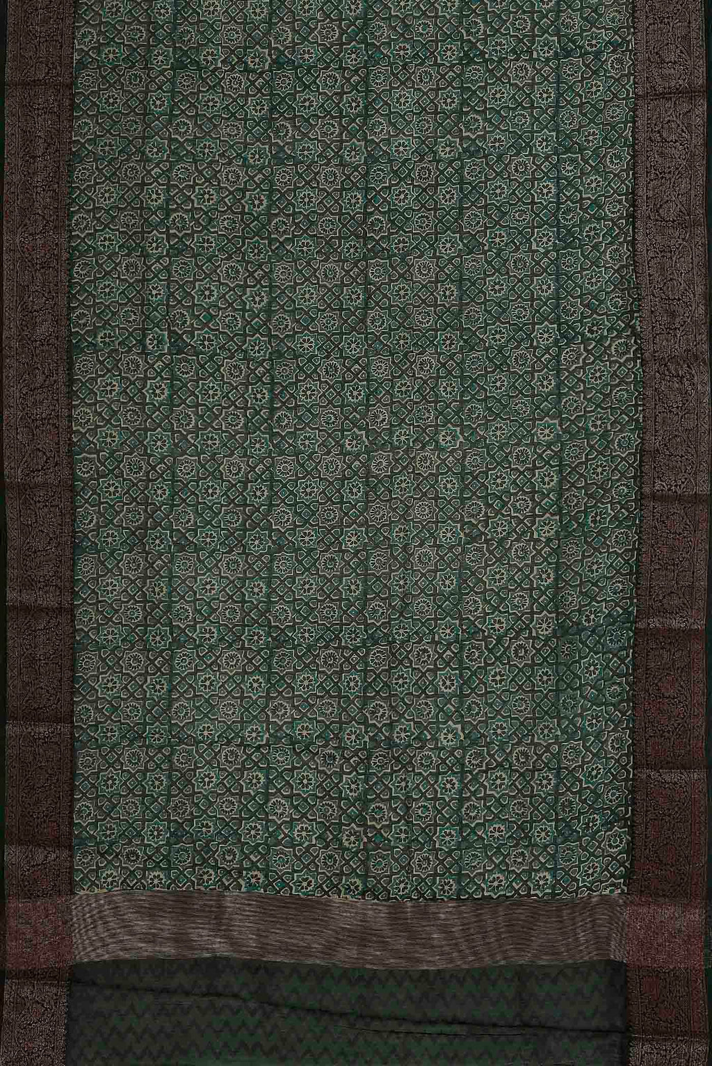 Green Chanderi Silk Cotton Saree