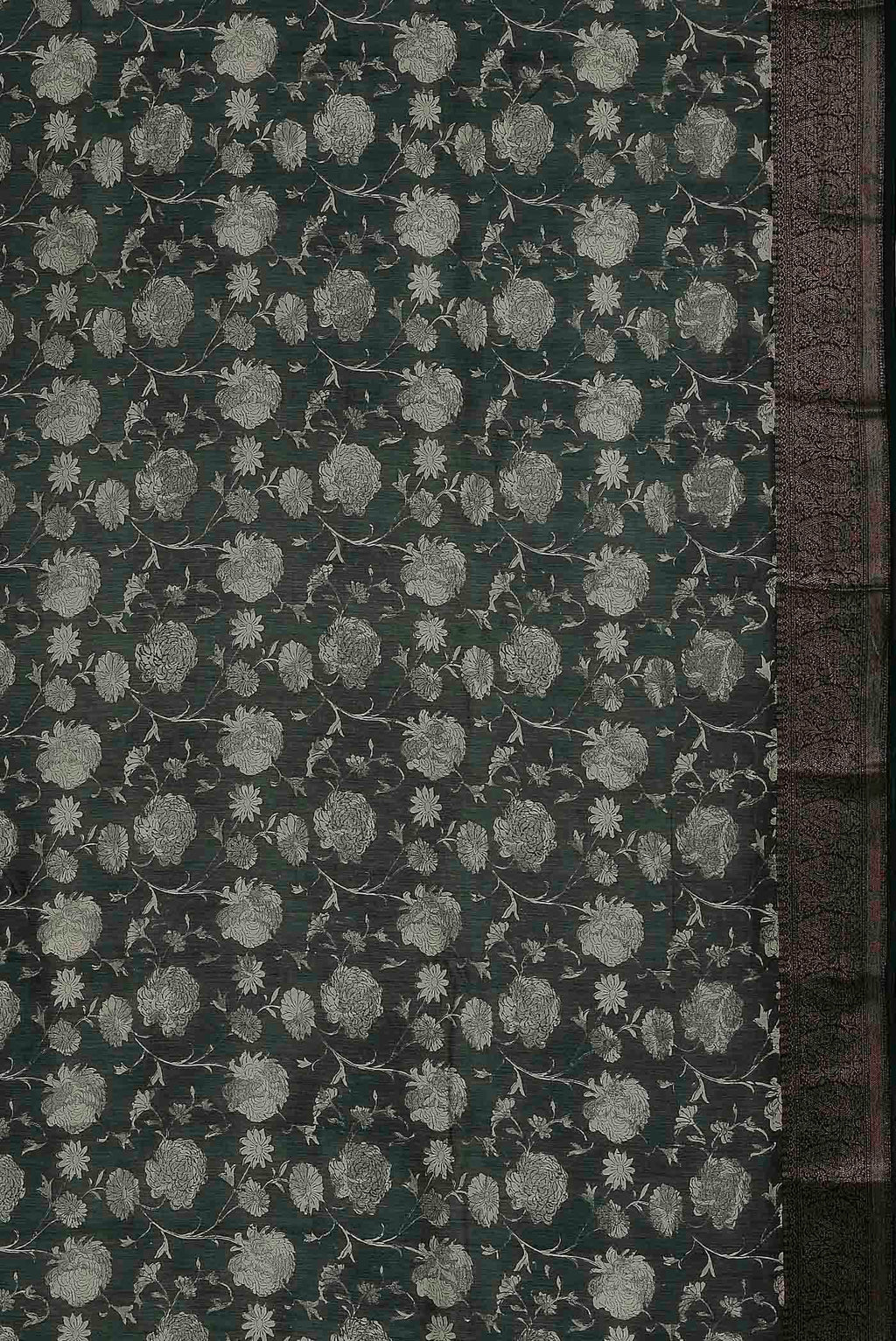 Green Chanderi Silk Cotton Saree