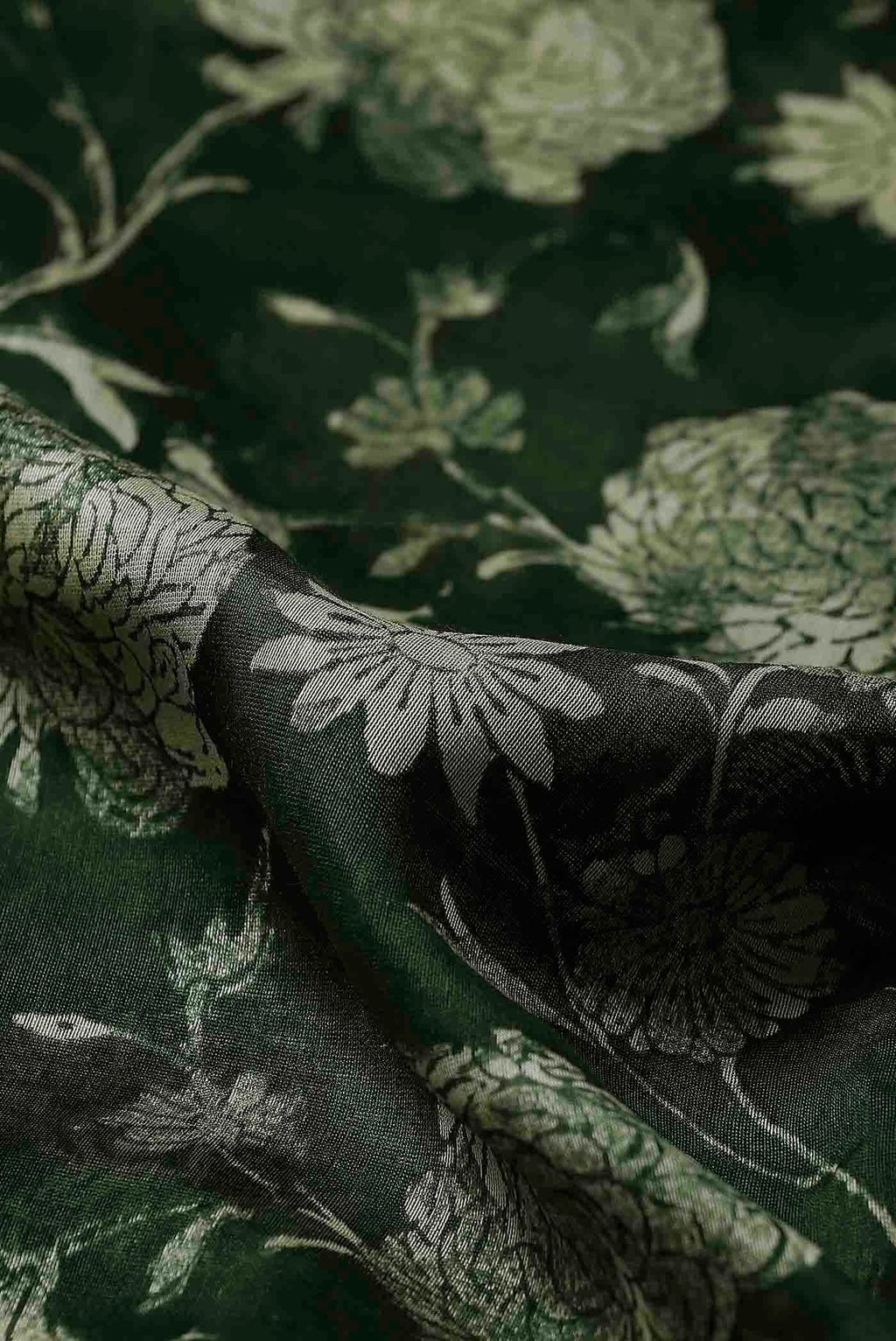 Green Chanderi Silk Cotton Saree