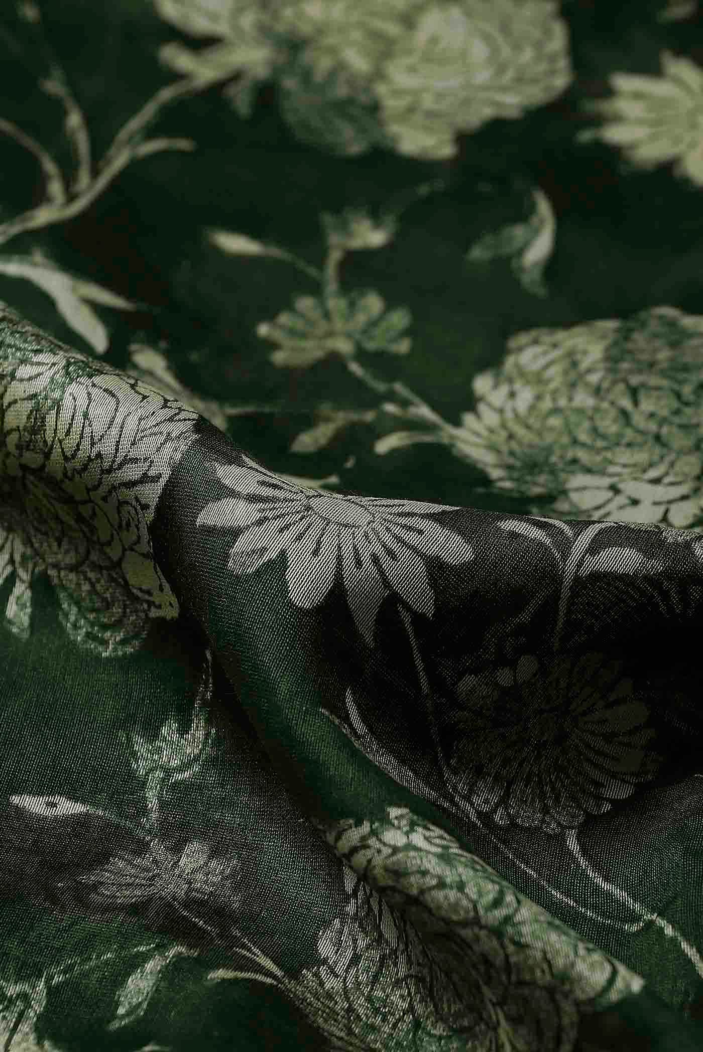 Green Chanderi Silk Cotton Saree