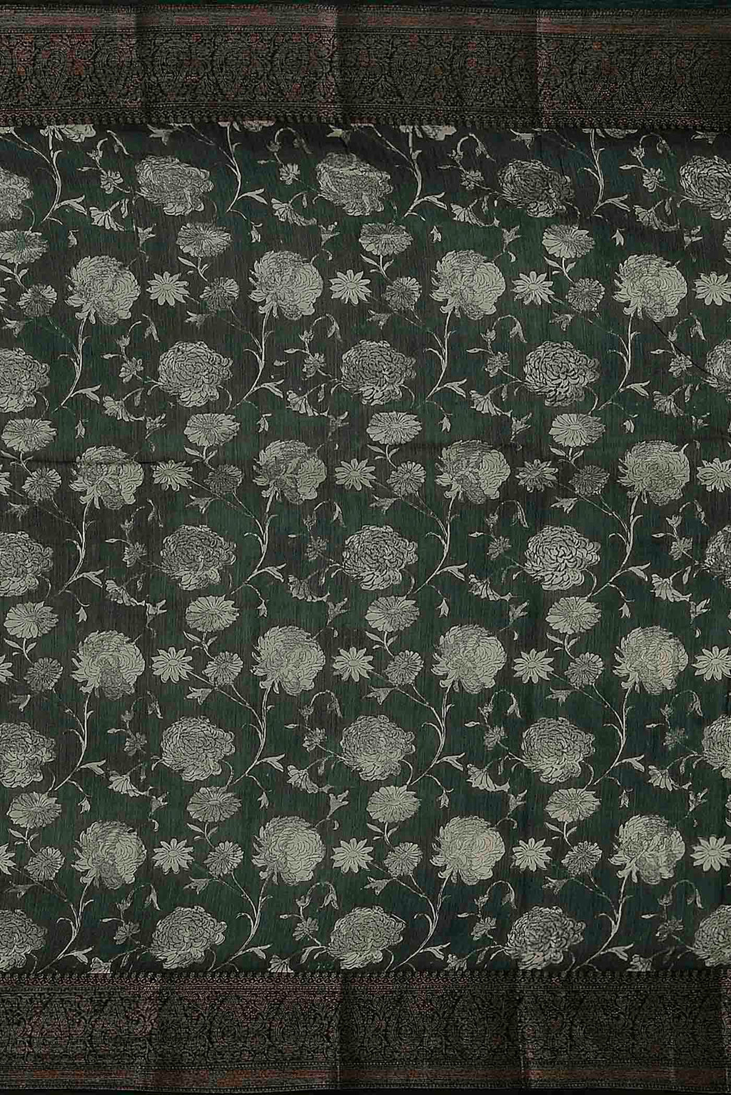 Green Chanderi Silk Cotton Saree