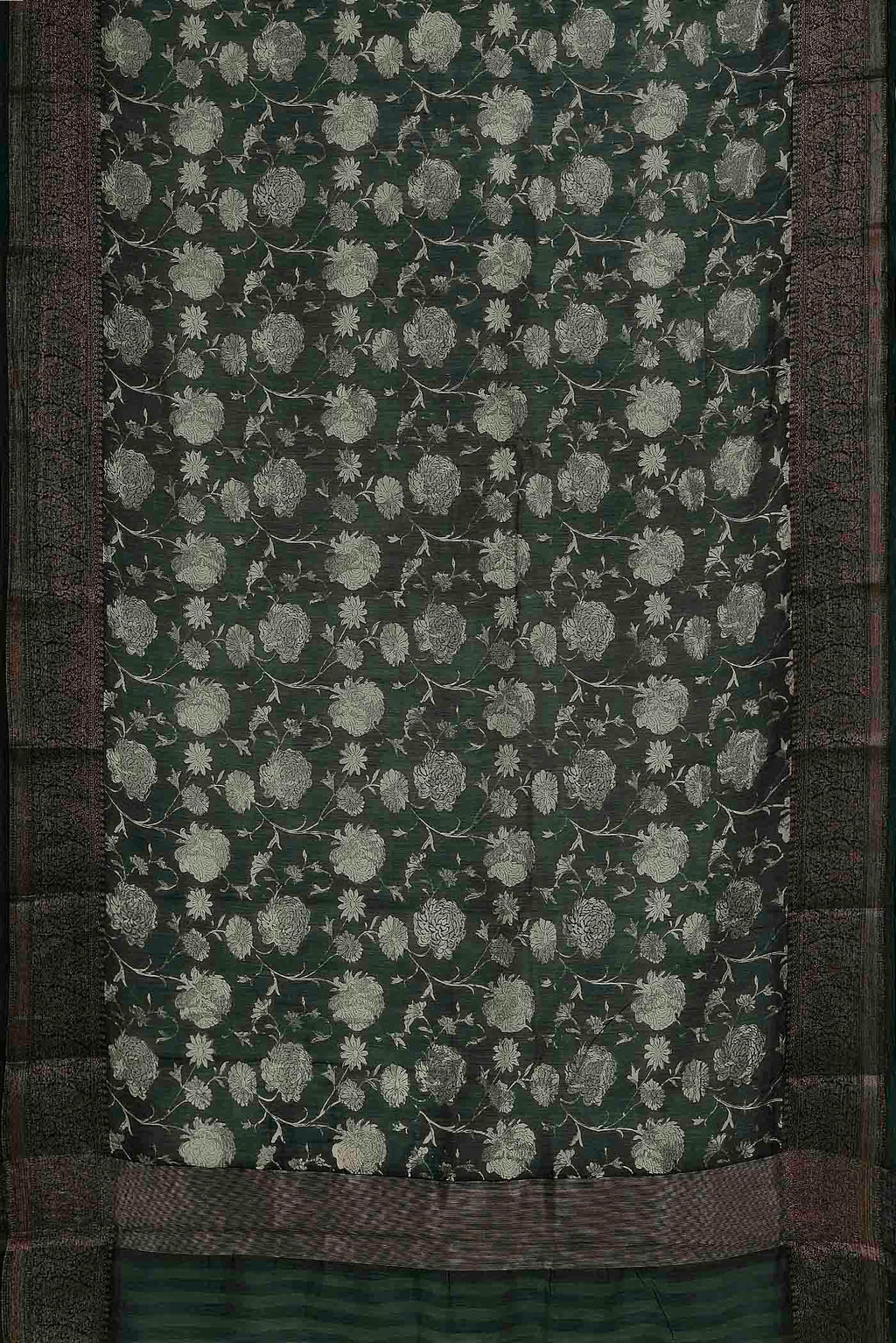 Green Chanderi Silk Cotton Saree