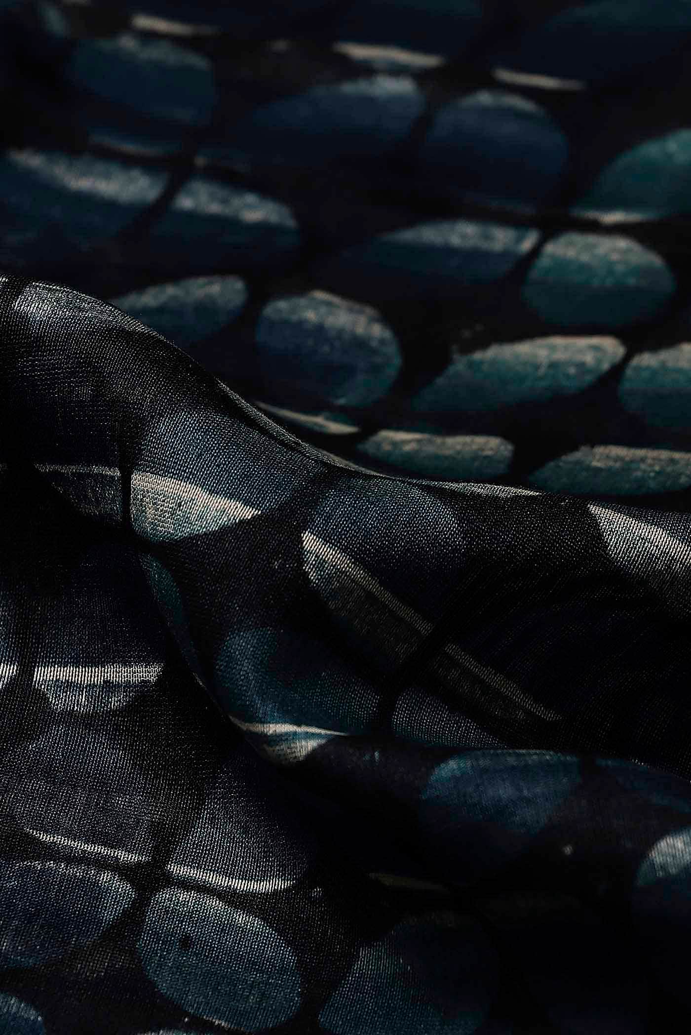 Blue Chanderi Silk Cotton Saree