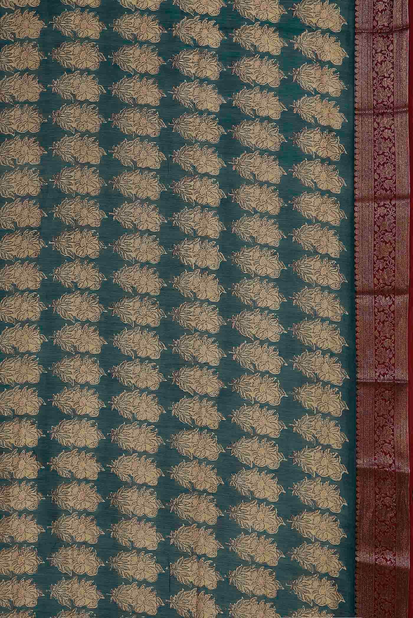 Blue Chanderi Silk Cotton Saree