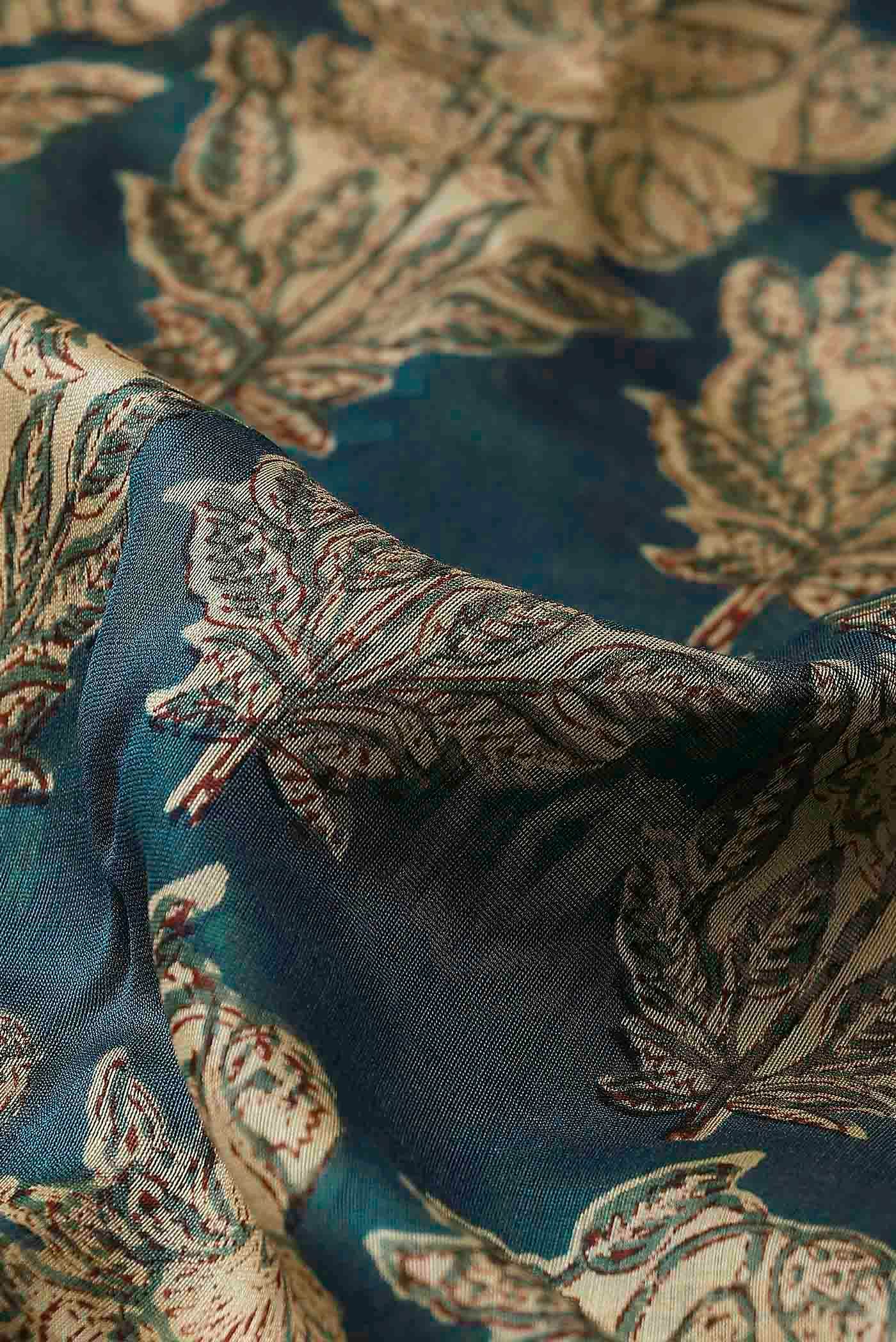 Blue Chanderi Silk Cotton Saree