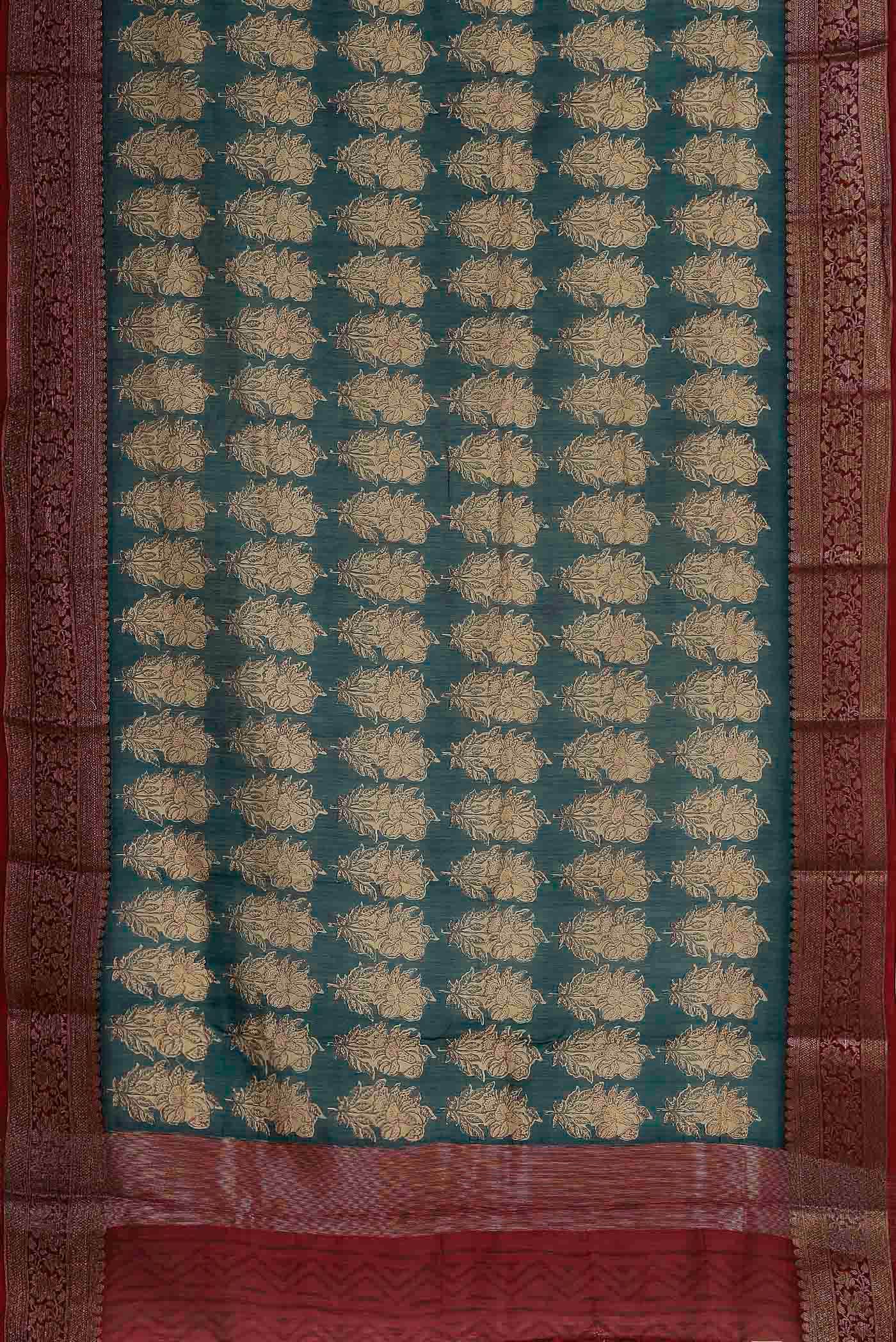 Blue Chanderi Silk Cotton Saree