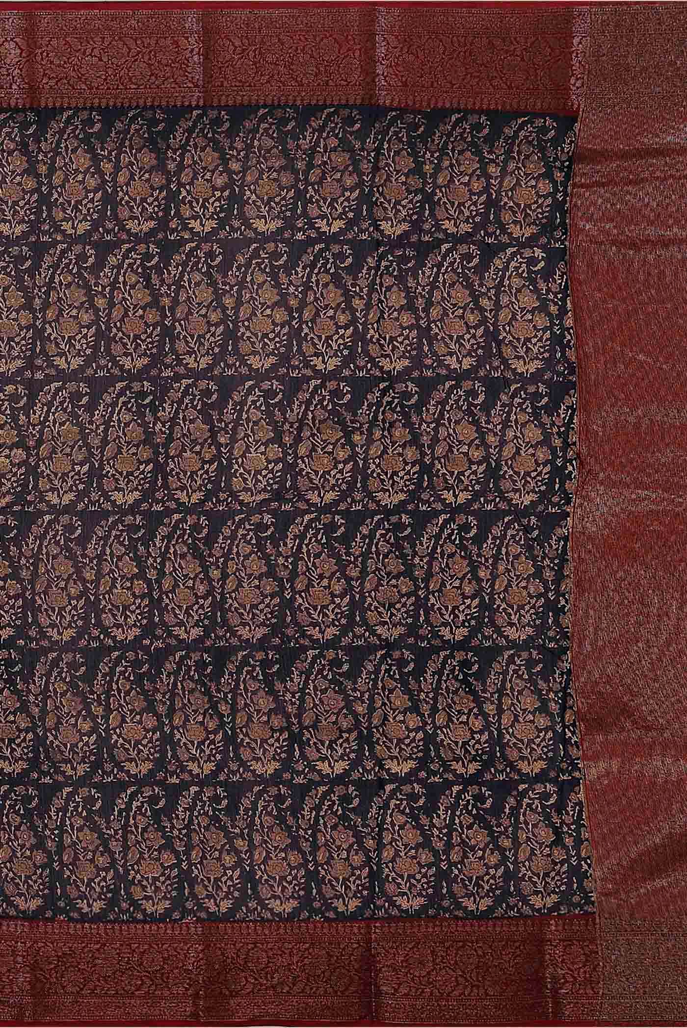 Blue Chanderi Silk Cotton Saree