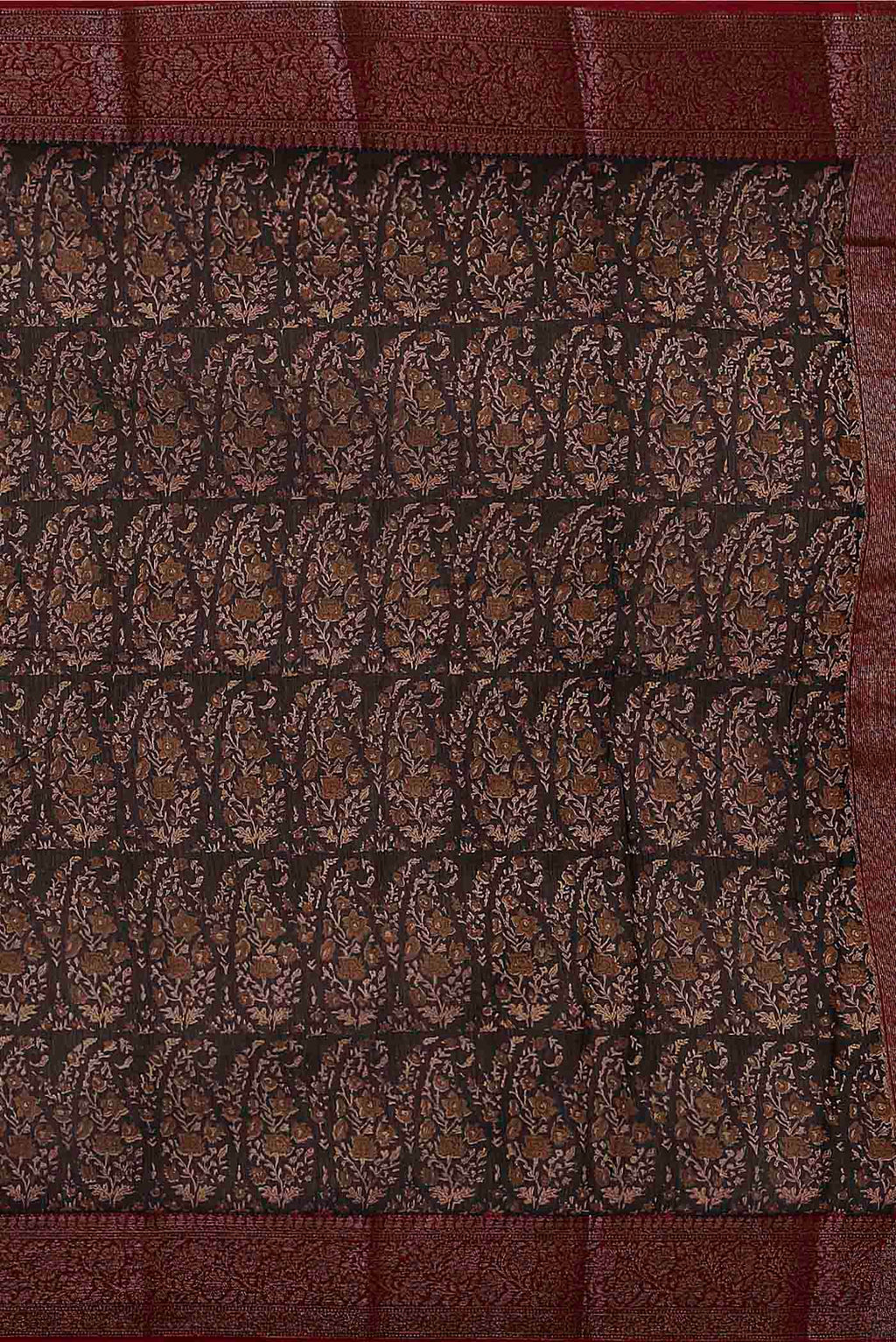 Black Chanderi Silk Cotton Saree