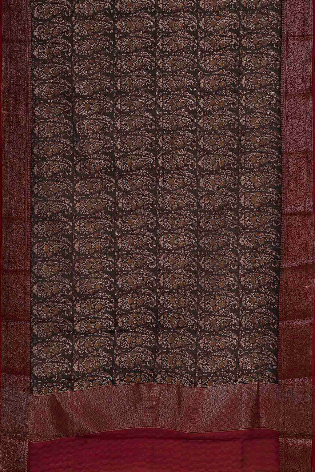 Black Chanderi Silk Cotton Saree