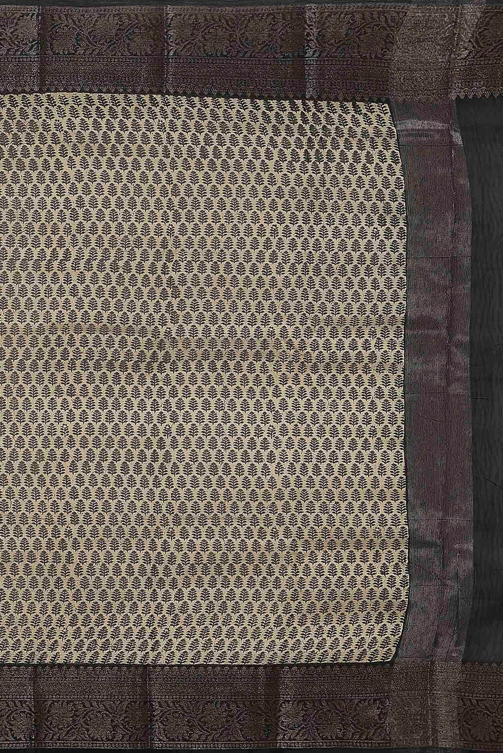 Beige Chanderi Silk Cotton Saree