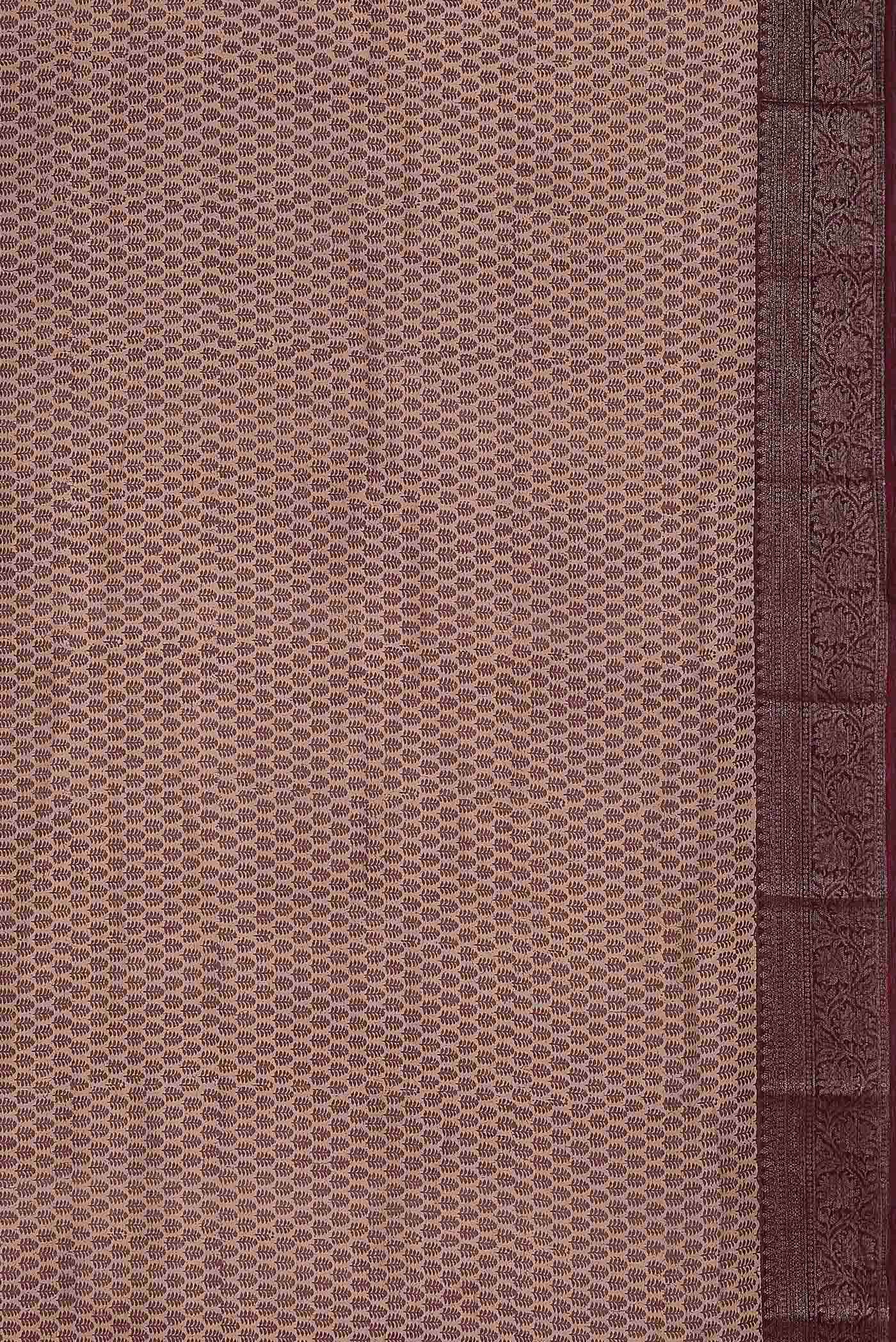 Beige Chanderi Silk Cotton Saree