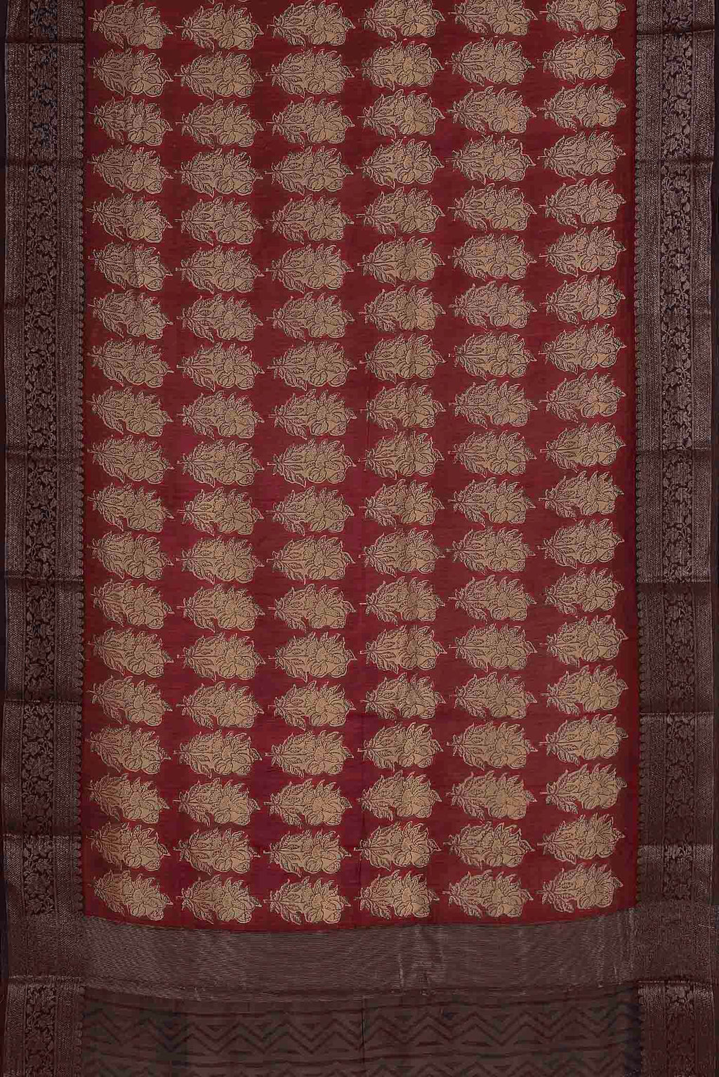 Maroon Chanderi Silk Cotton Saree