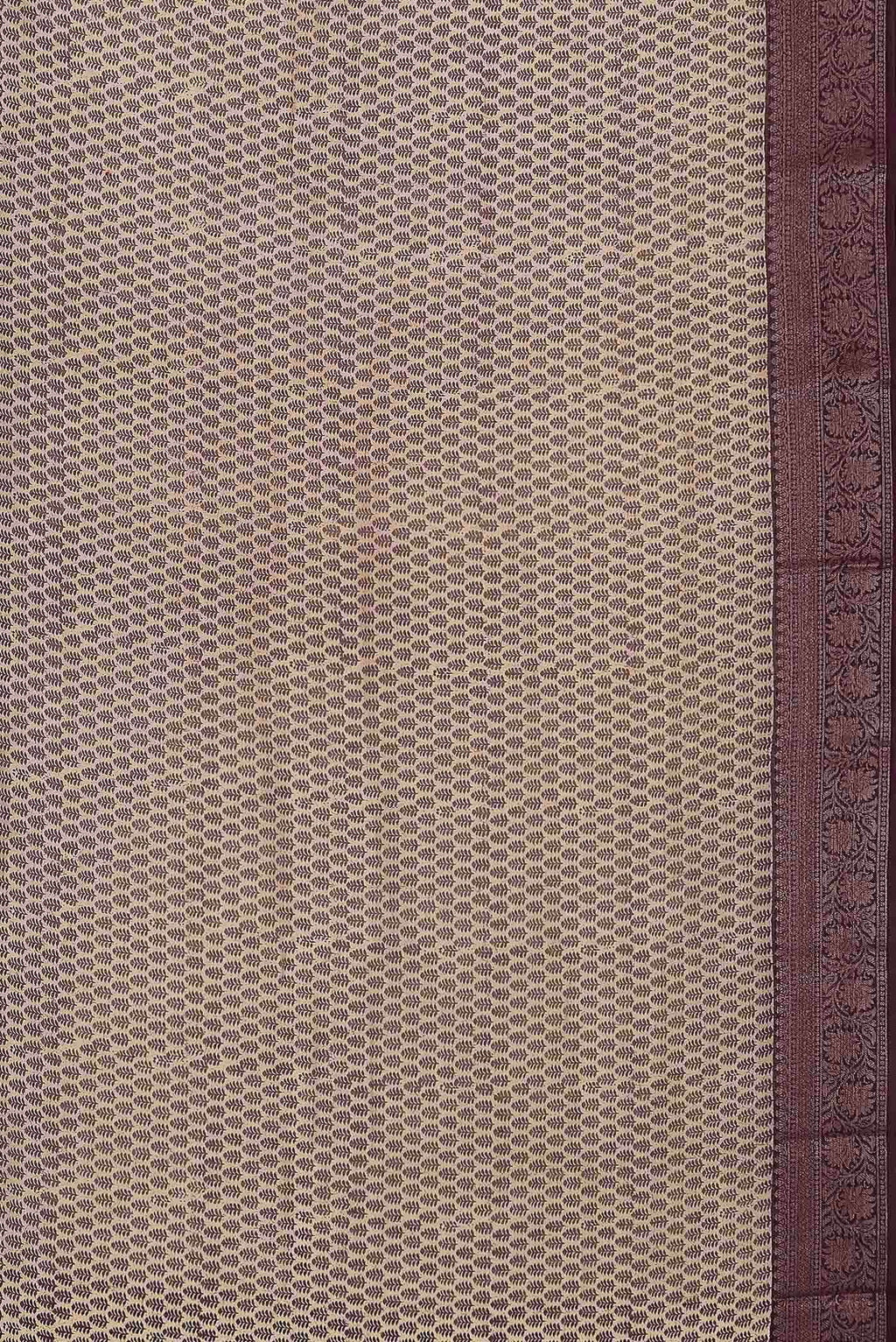 Beige Chanderi Silk Cotton Saree