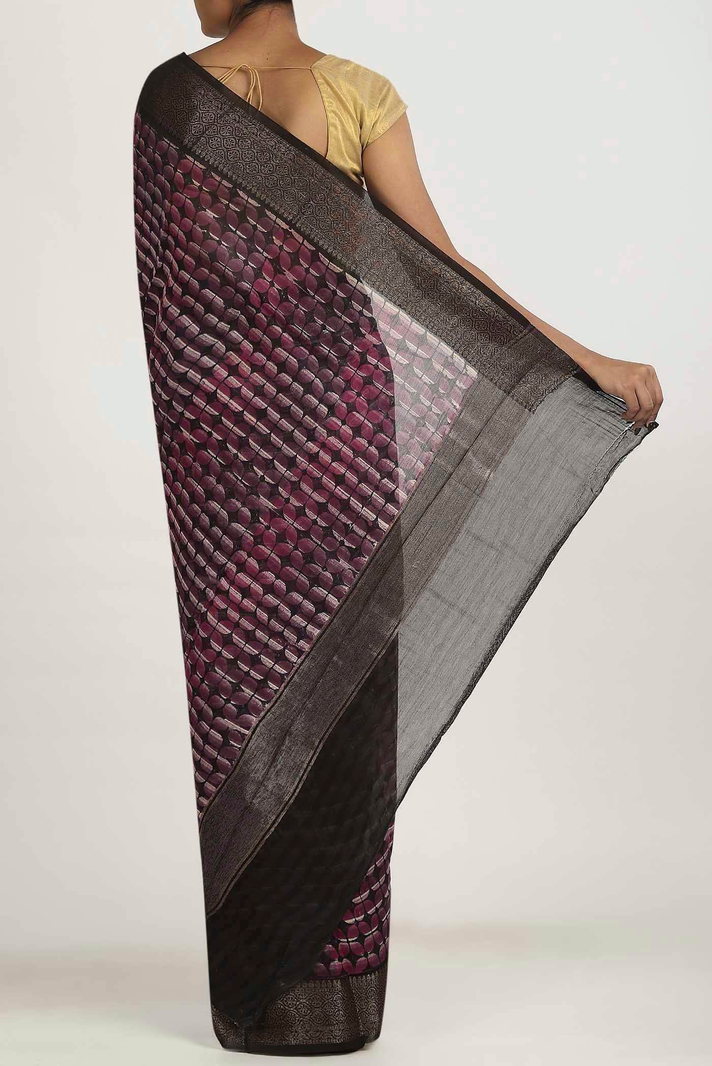 Pink Chanderi Silk Cotton Saree