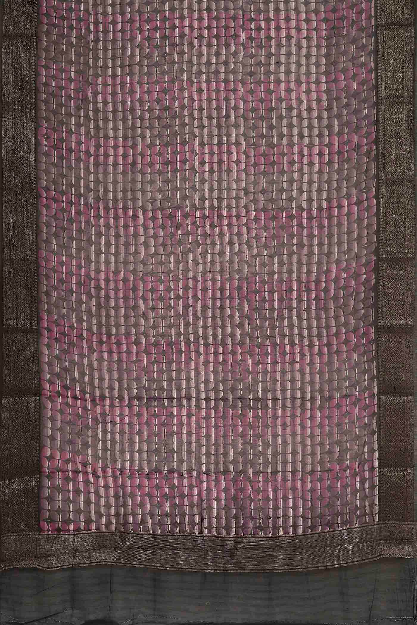 Pink Chanderi Silk Cotton Saree