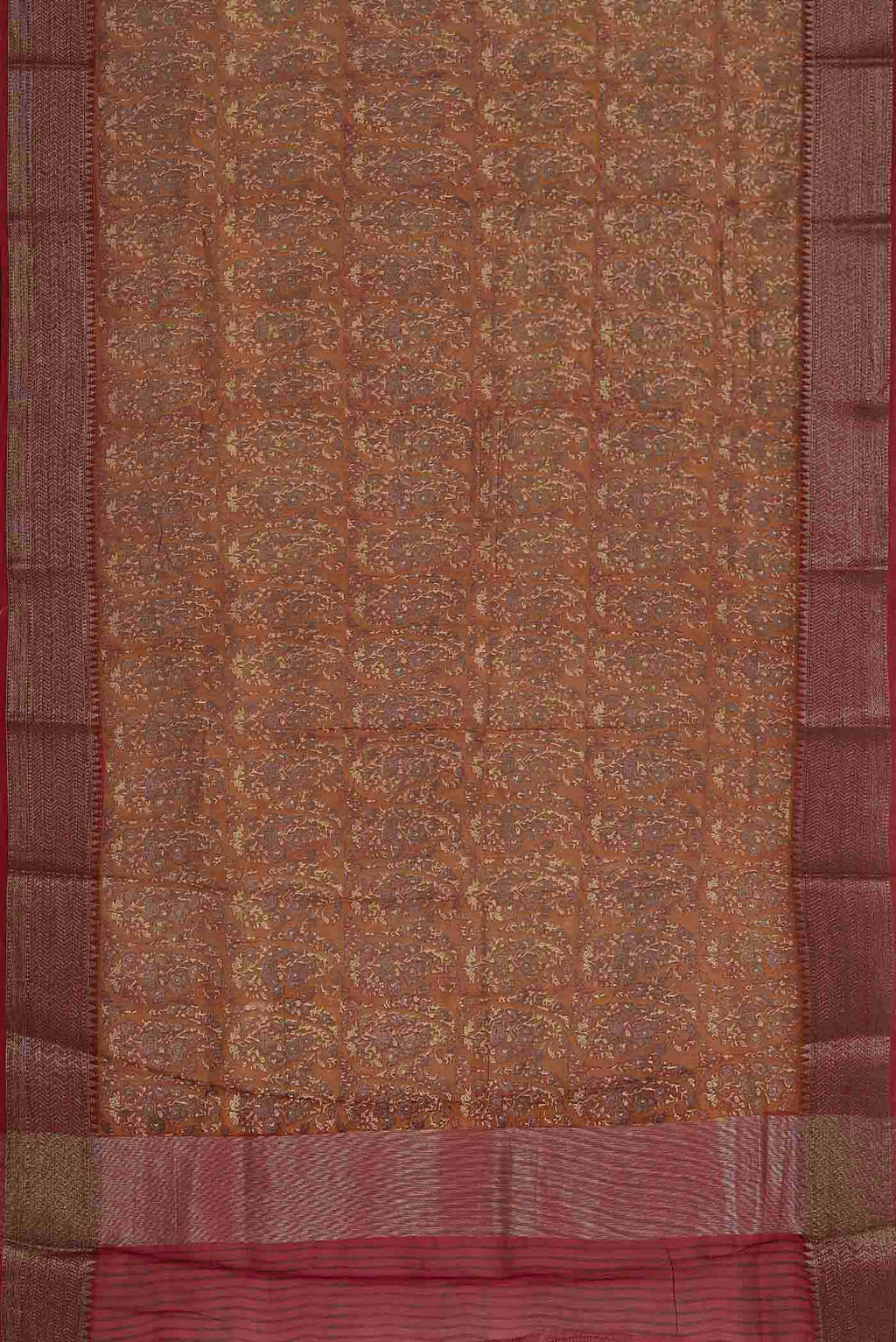 Mustard Chanderi Silk Cotton Saree