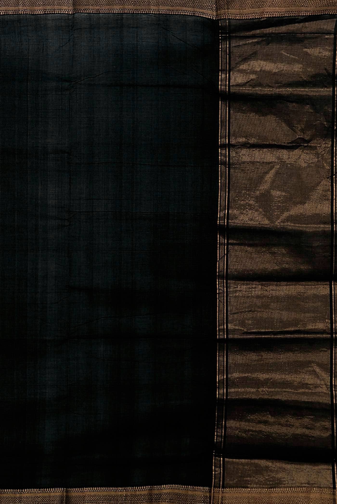 Black Mangalagiri Cotton Saree