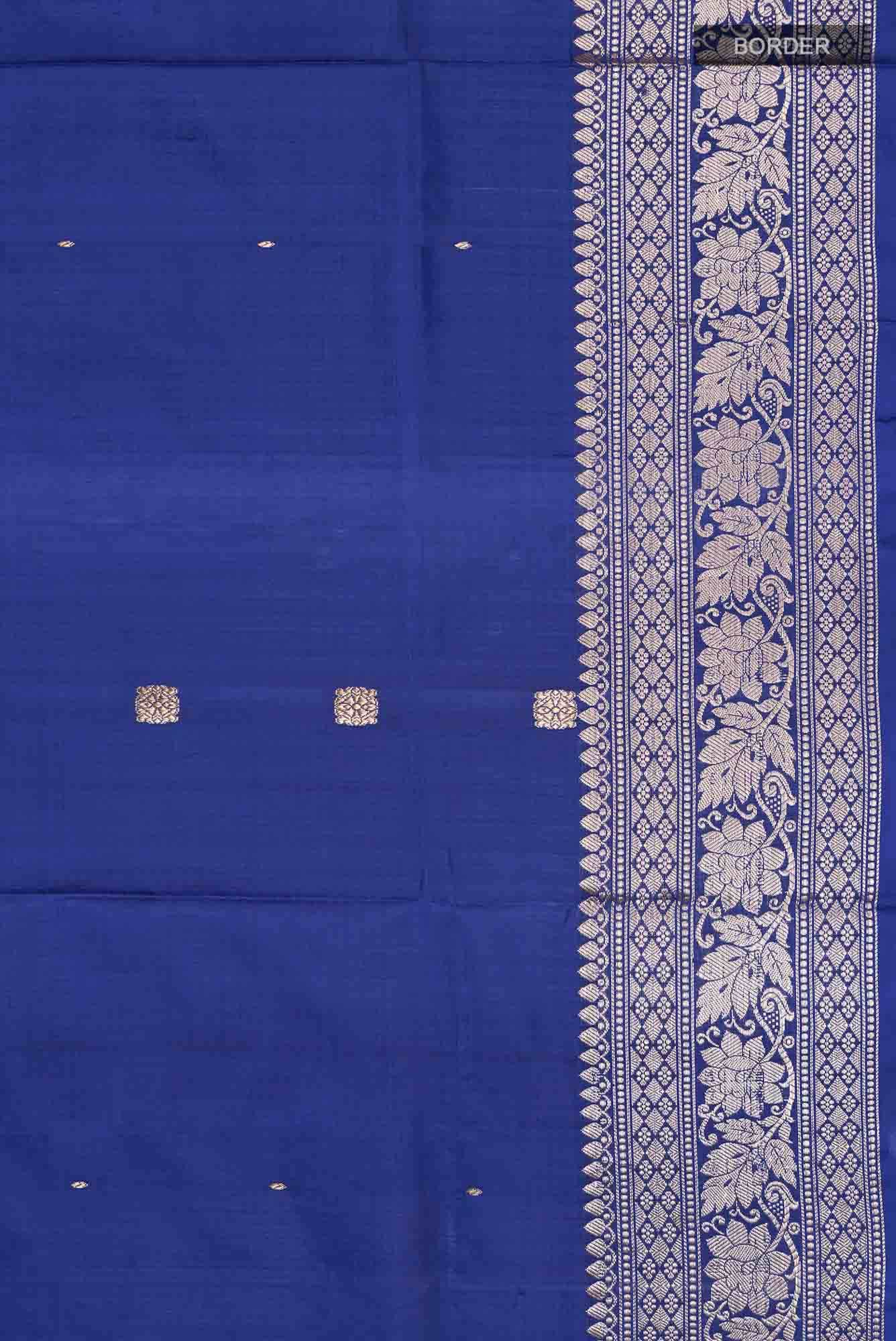 Blue Banarasi Katan Silk Saree