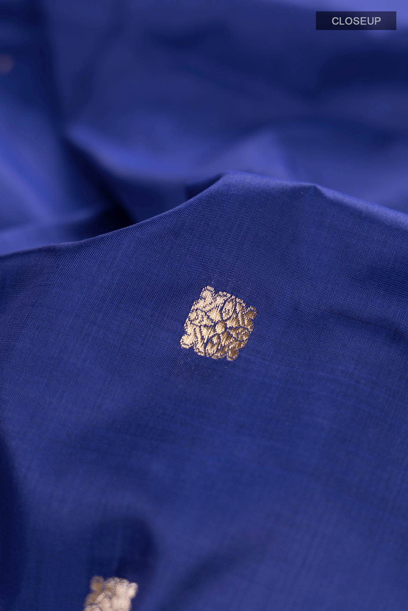 Blue Banarasi Katan Silk Saree