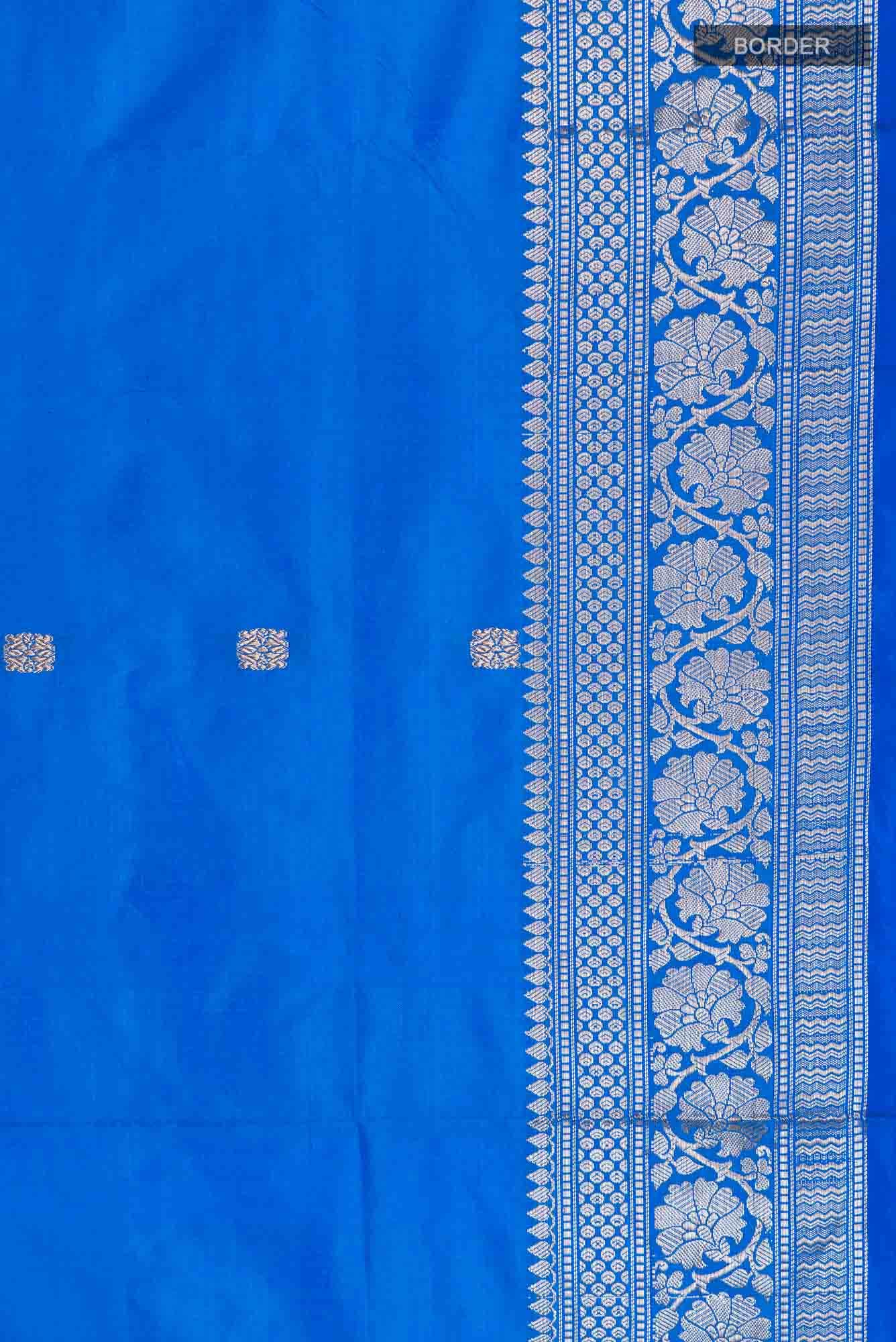 Blue Banarasi Katan Silk Saree