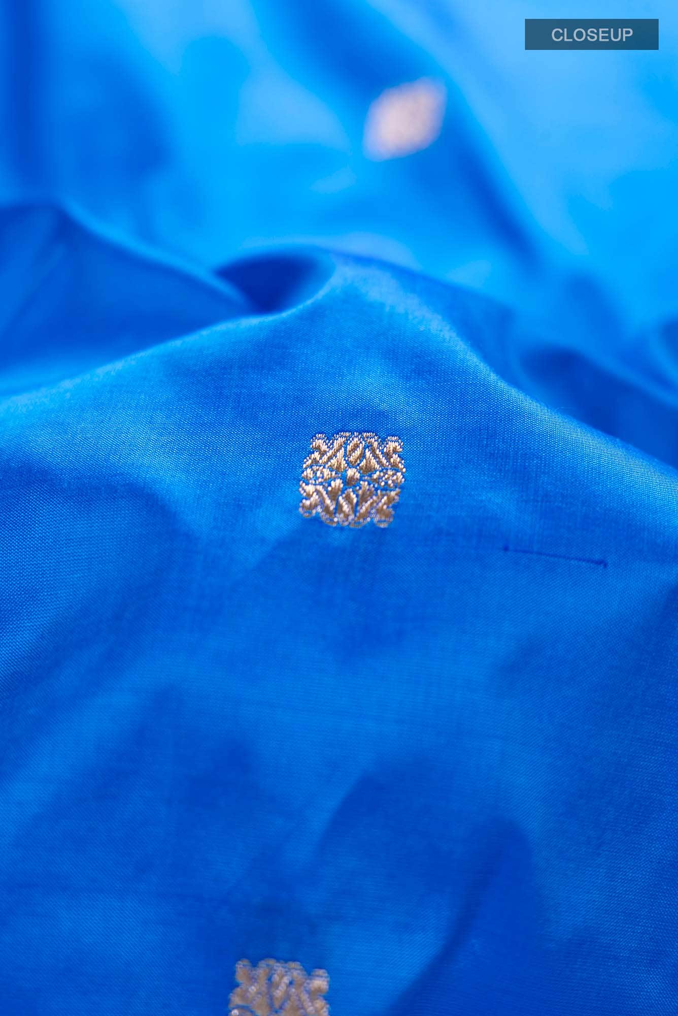 Blue Banarasi Katan Silk Saree