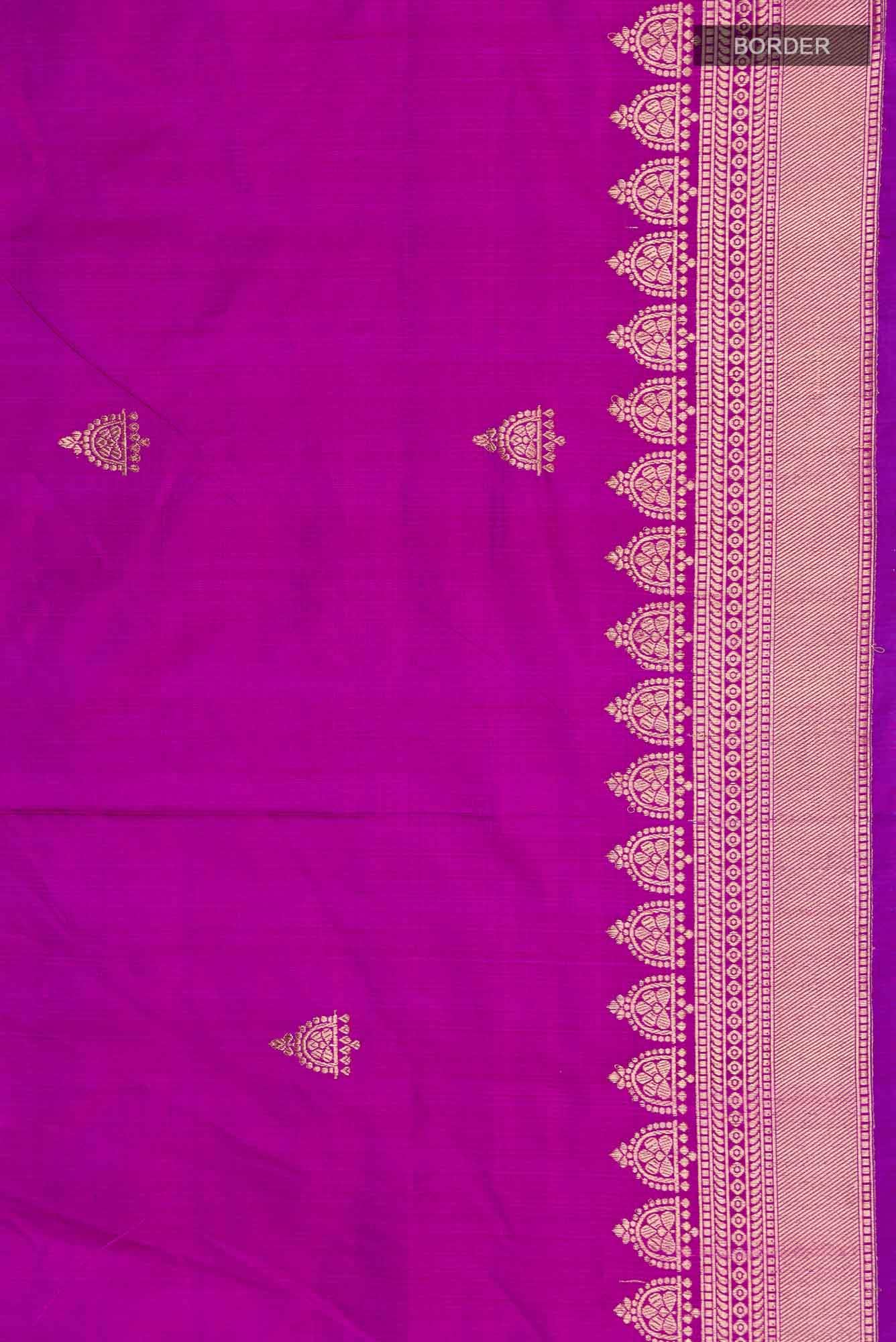 Dark Pink Banarasi Katan Silk Saree