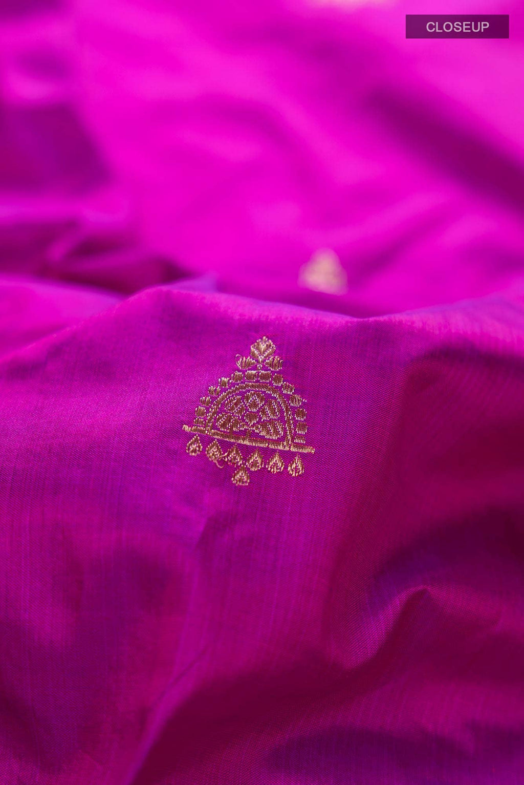 Dark Pink Banarasi Katan Silk Saree