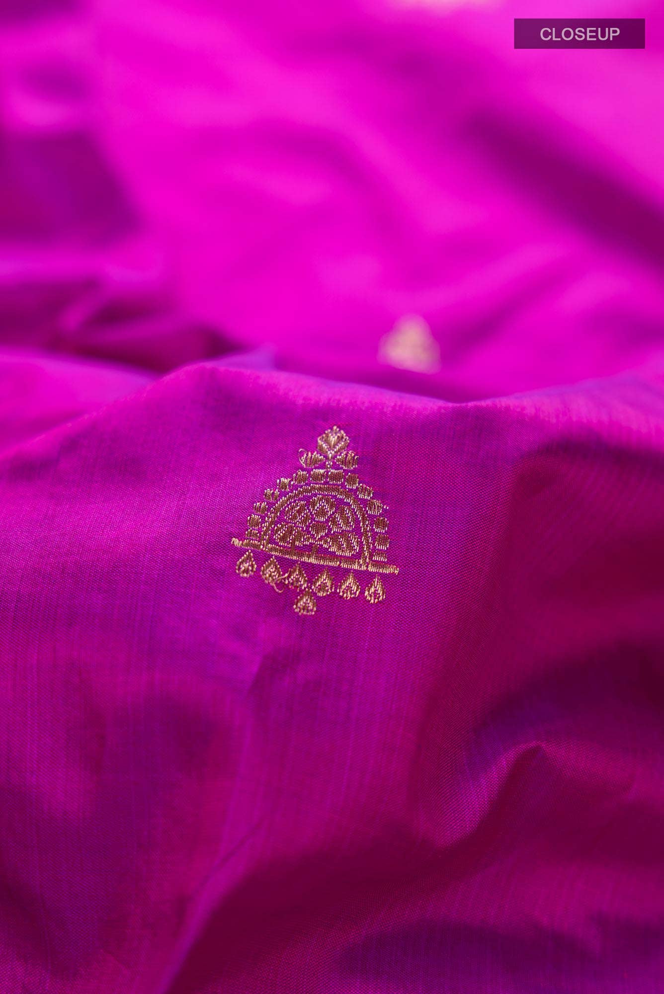 Dark Pink Banarasi Katan Silk Saree