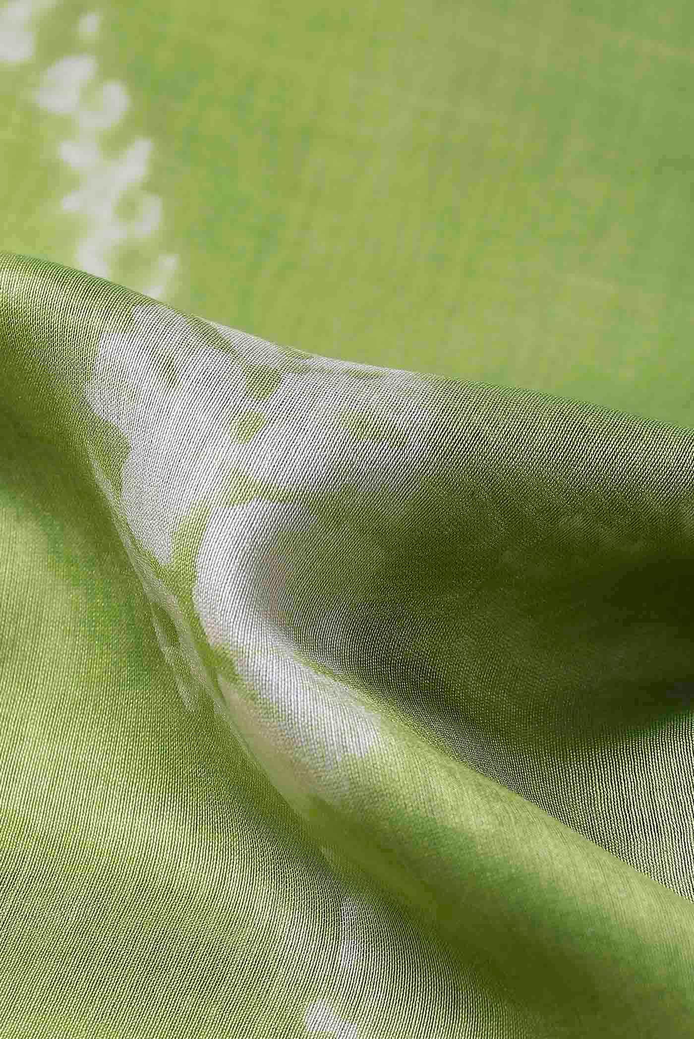 Green Chanderi Silk Cotton Saree