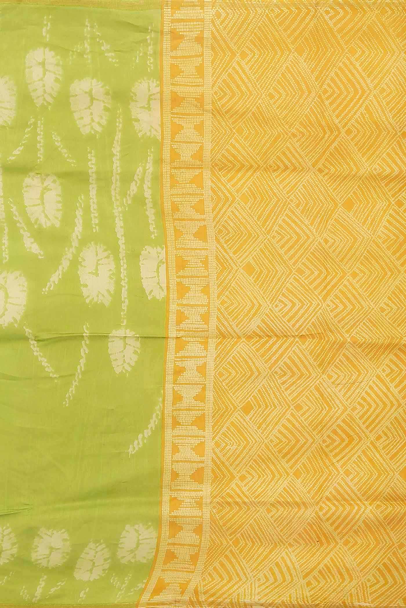 Green Chanderi Silk Cotton Saree