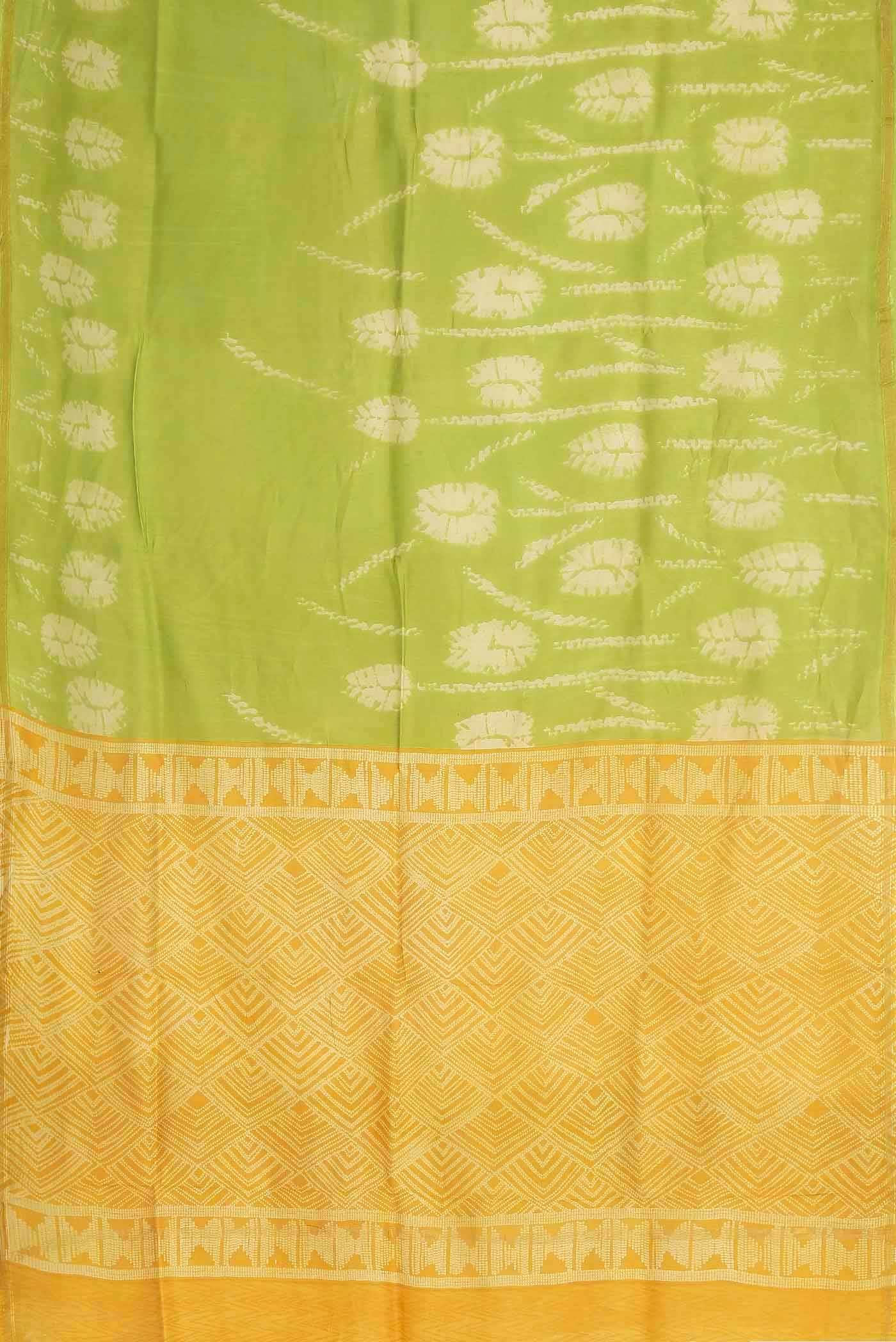 Green Chanderi Silk Cotton Saree