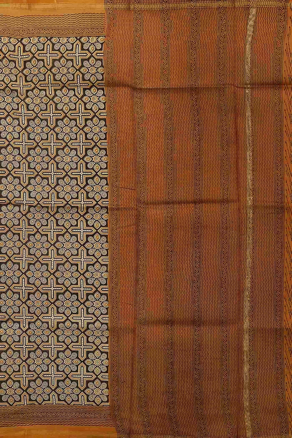 Black Chanderi Silk Cotton Saree