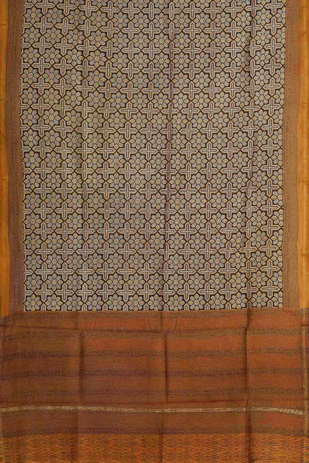 Black Chanderi Silk Cotton Saree