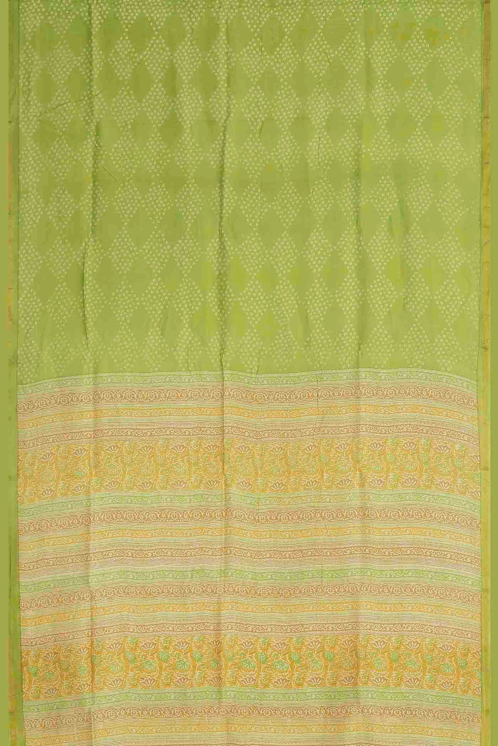 Green Chanderi Silk Cotton Saree