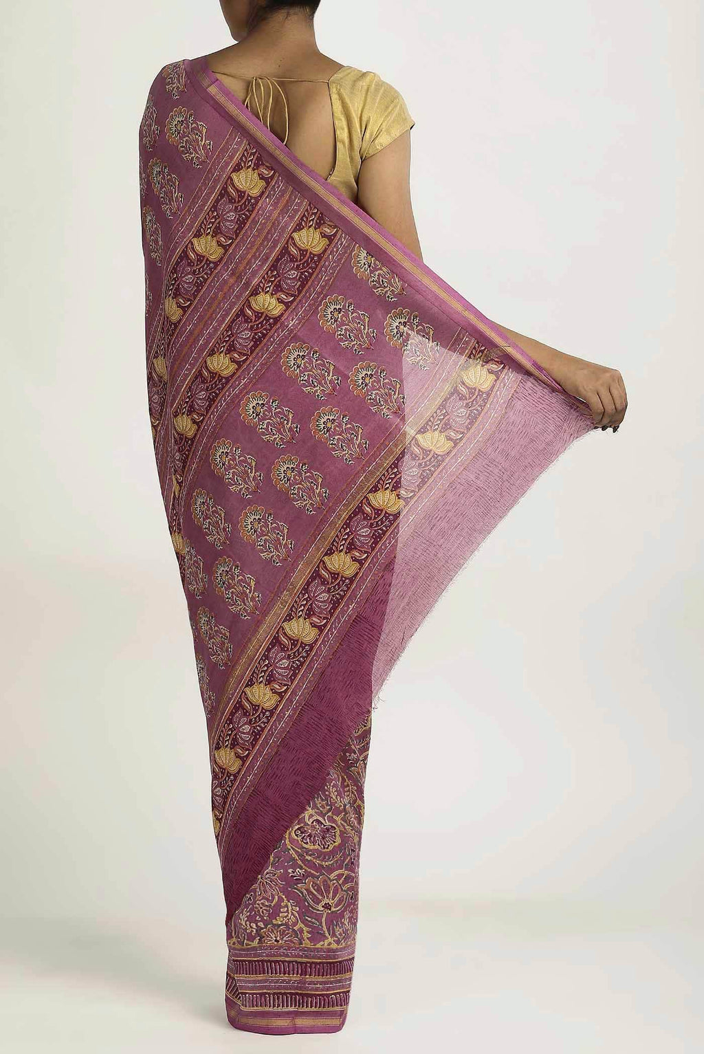 Pink Chanderi Silk Cotton Saree