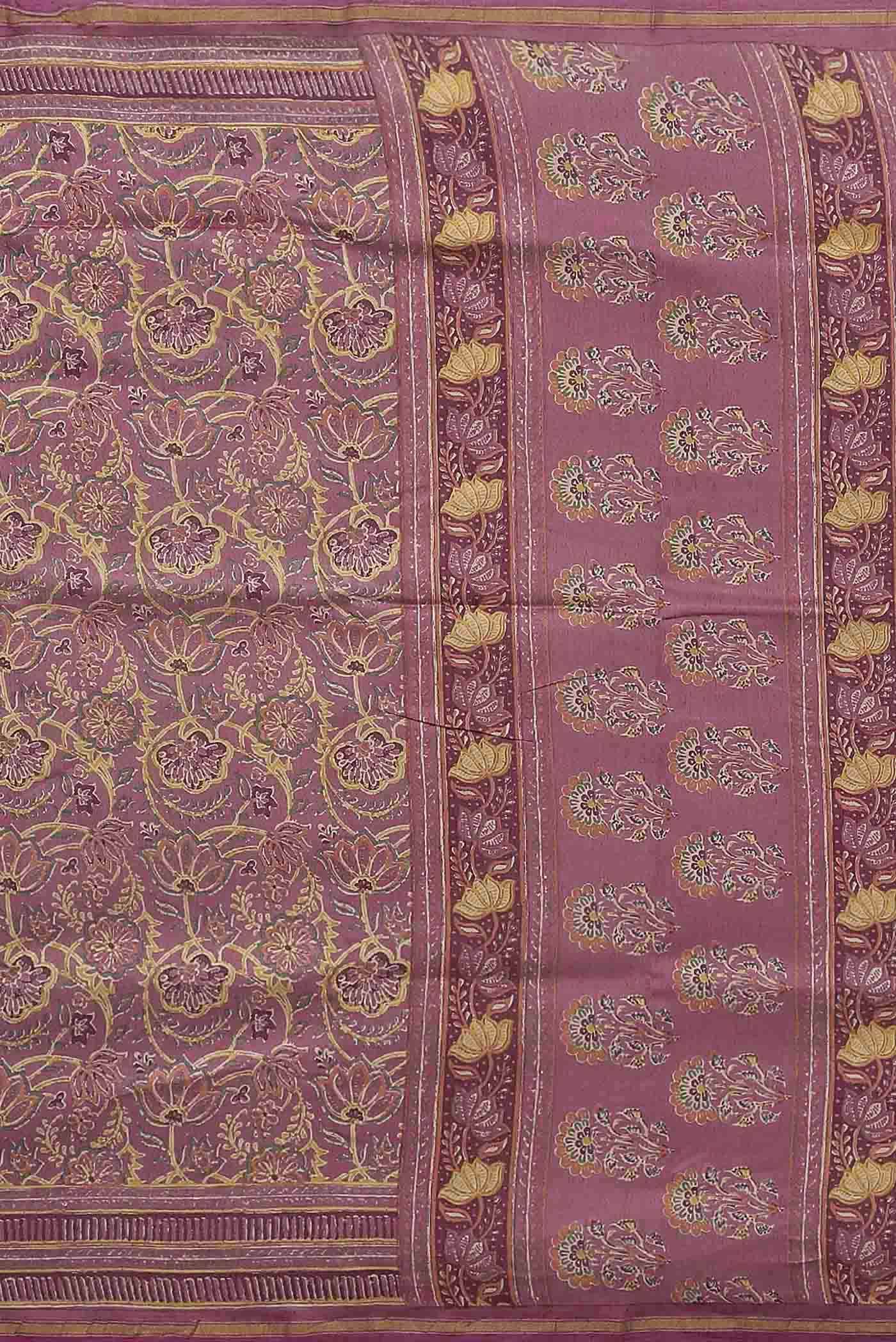Pink Chanderi Silk Cotton Saree
