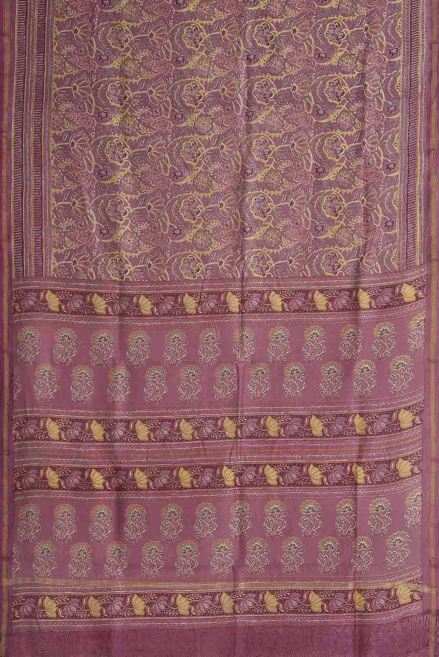 Pink Chanderi Silk Cotton Saree