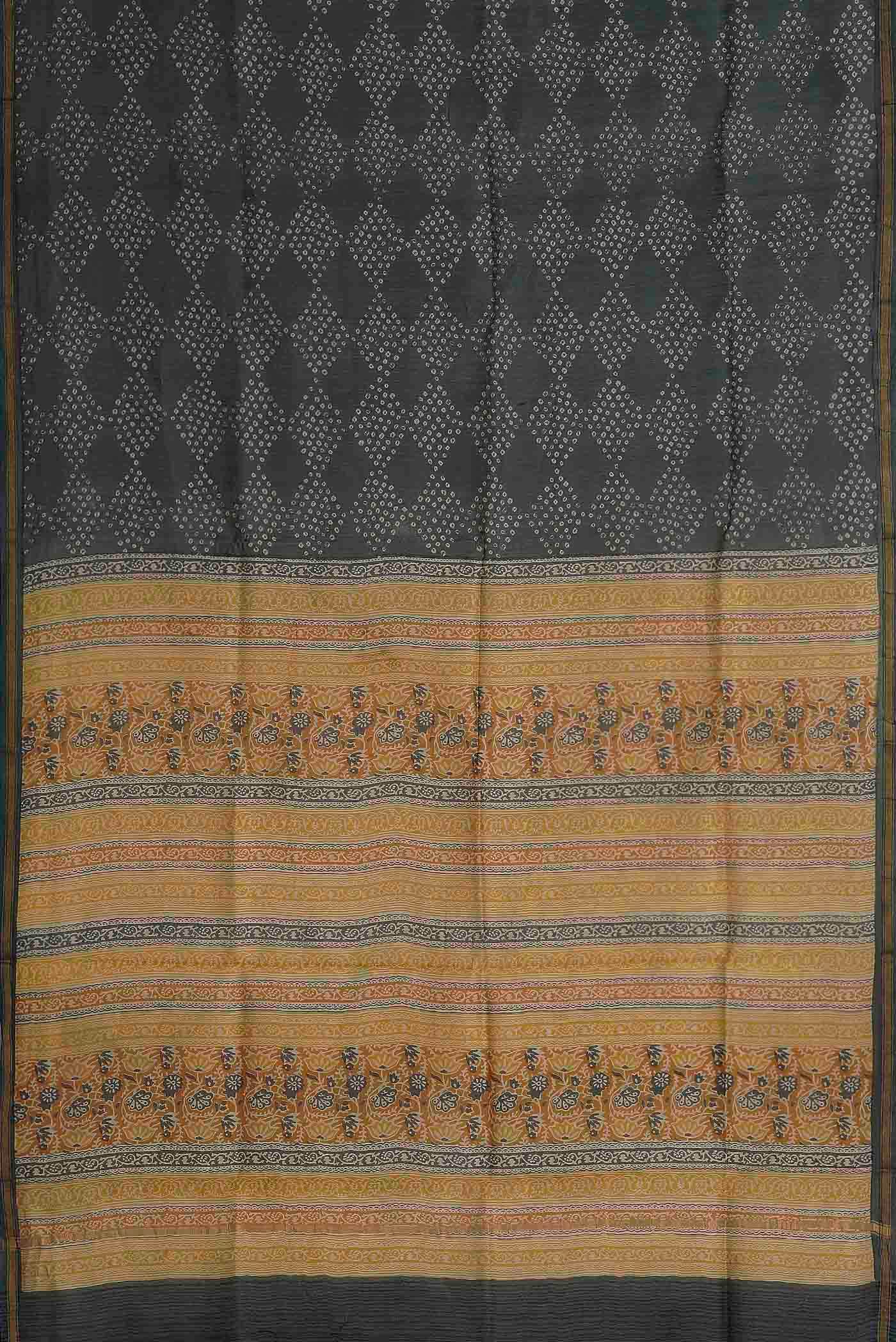 Green Chanderi Silk Cotton Saree