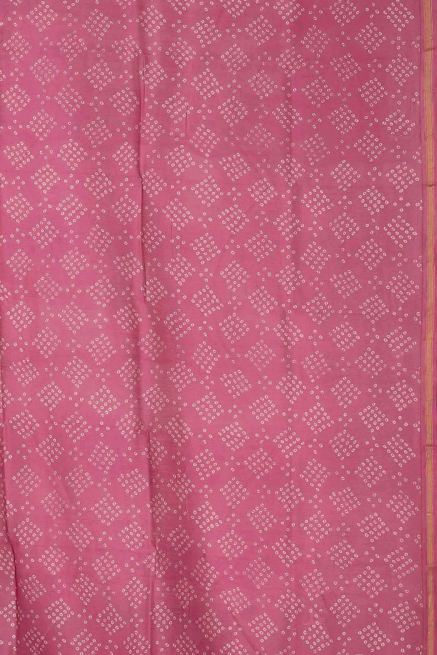 Pink Chanderi Silk Cotton Saree