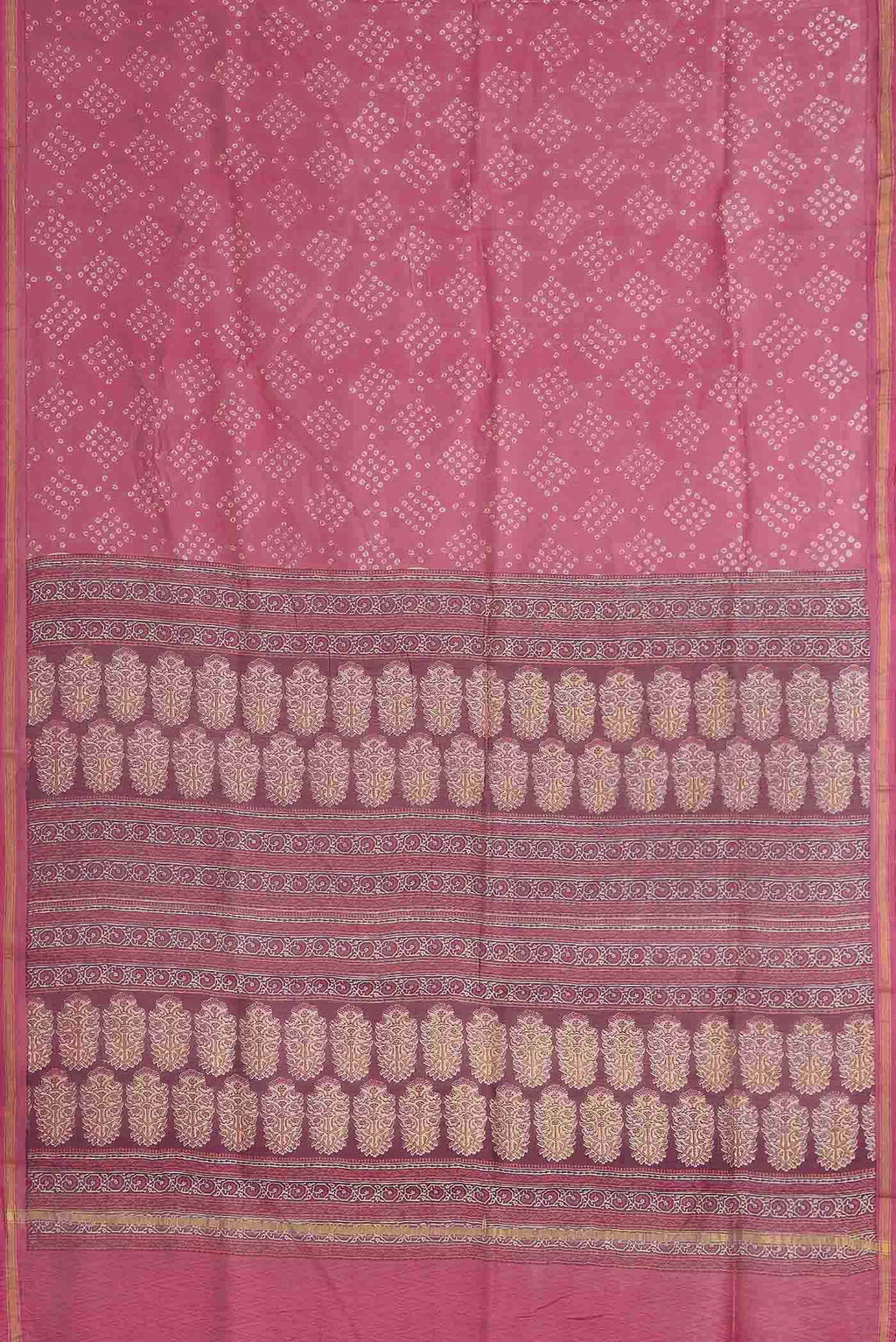 Pink Chanderi Silk Cotton Saree