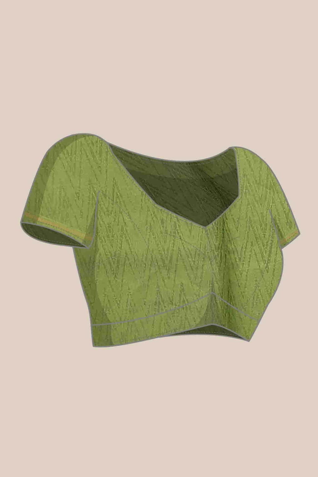 Green Chanderi Silk Cotton Saree
