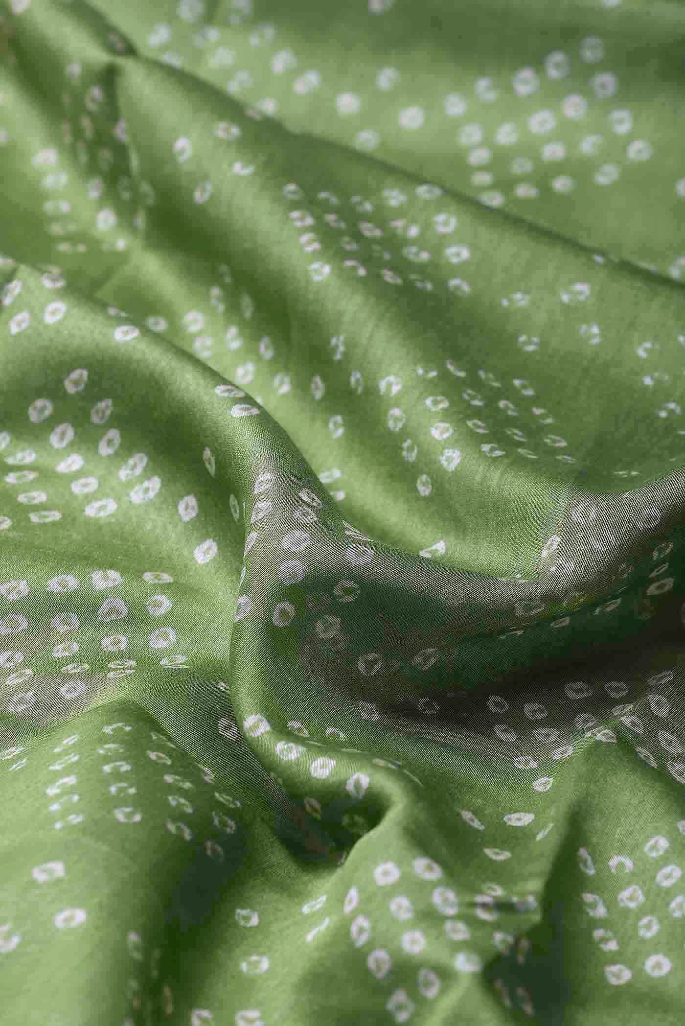 Green Chanderi Silk Cotton Saree
