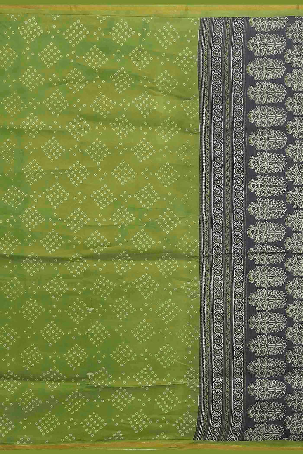 Green Chanderi Silk Cotton Saree