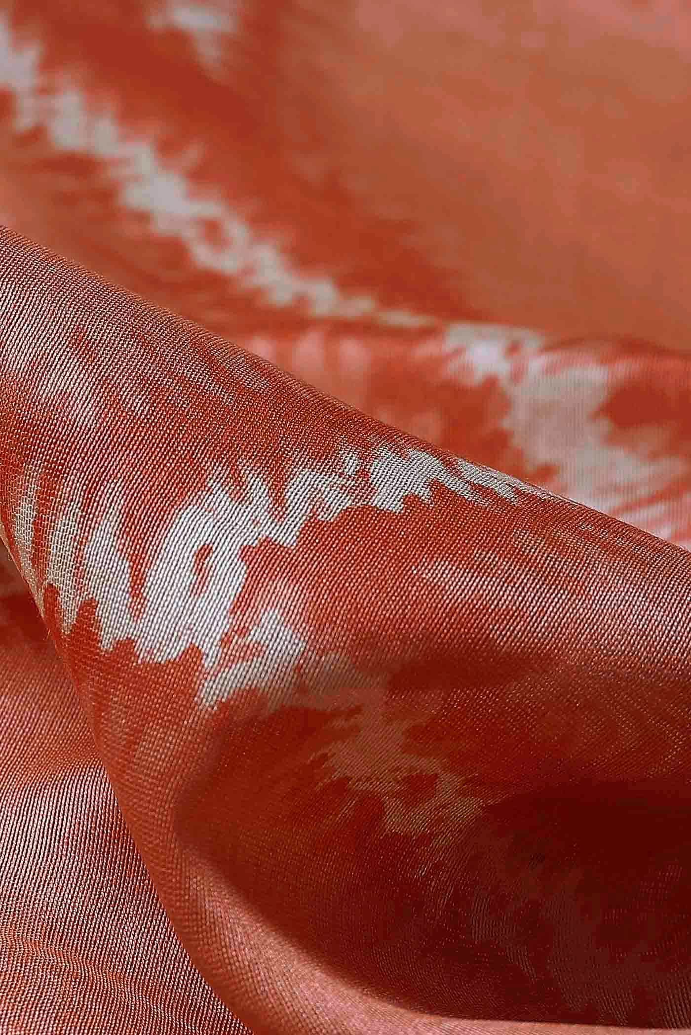 Peach Chanderi Silk Cotton Saree