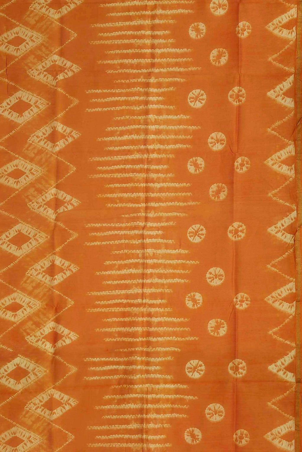Orange Chanderi Silk Cotton Saree