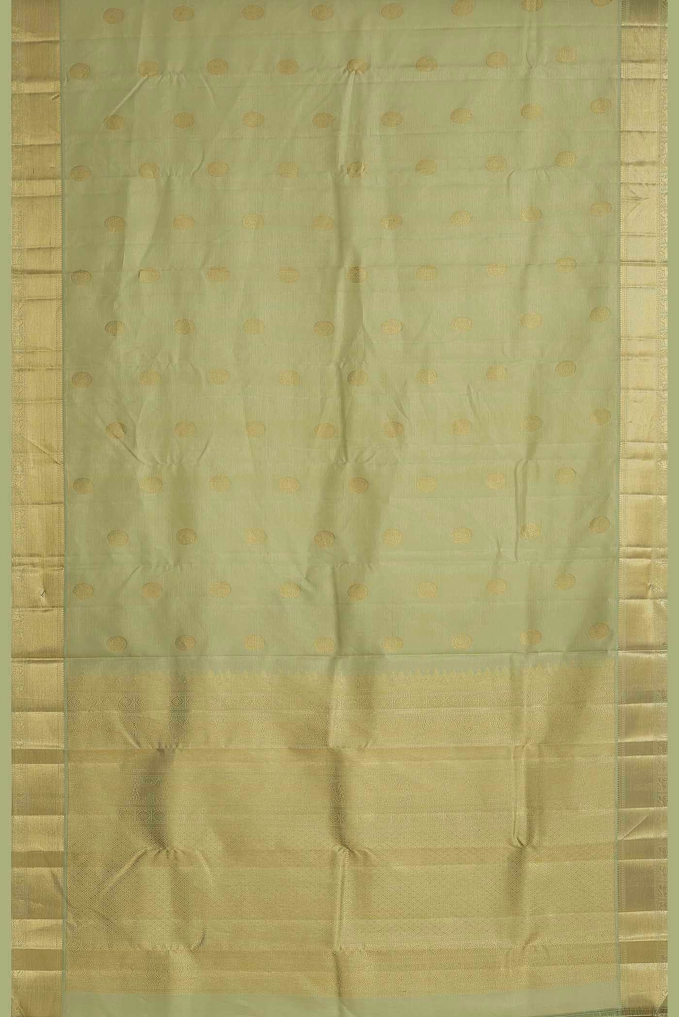 Beige Kanchipuram Silk Saree