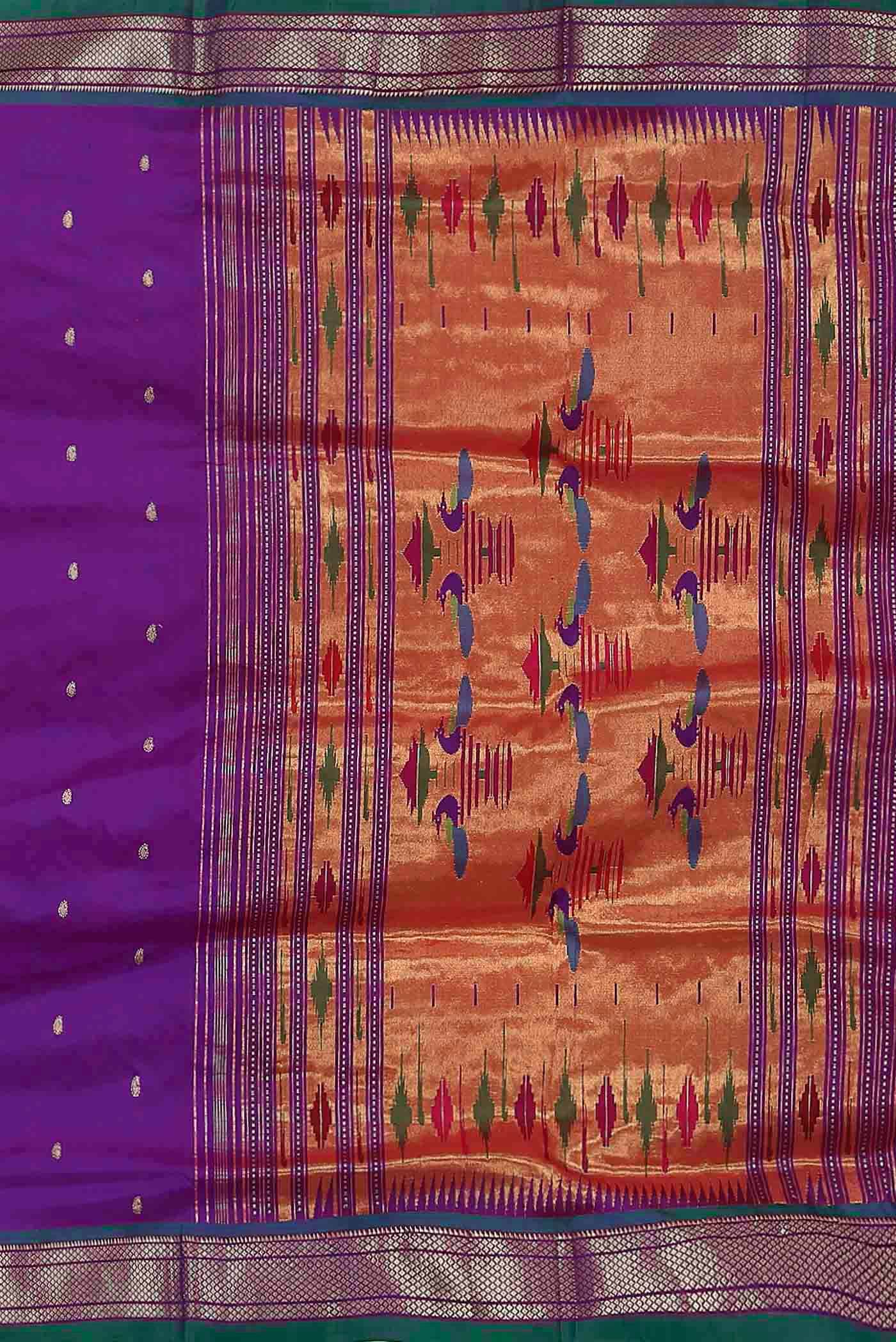 Purple Paithani Silk Saree