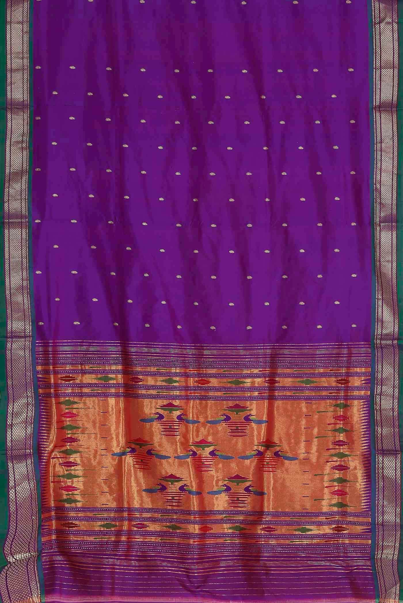 Purple Paithani Silk Saree