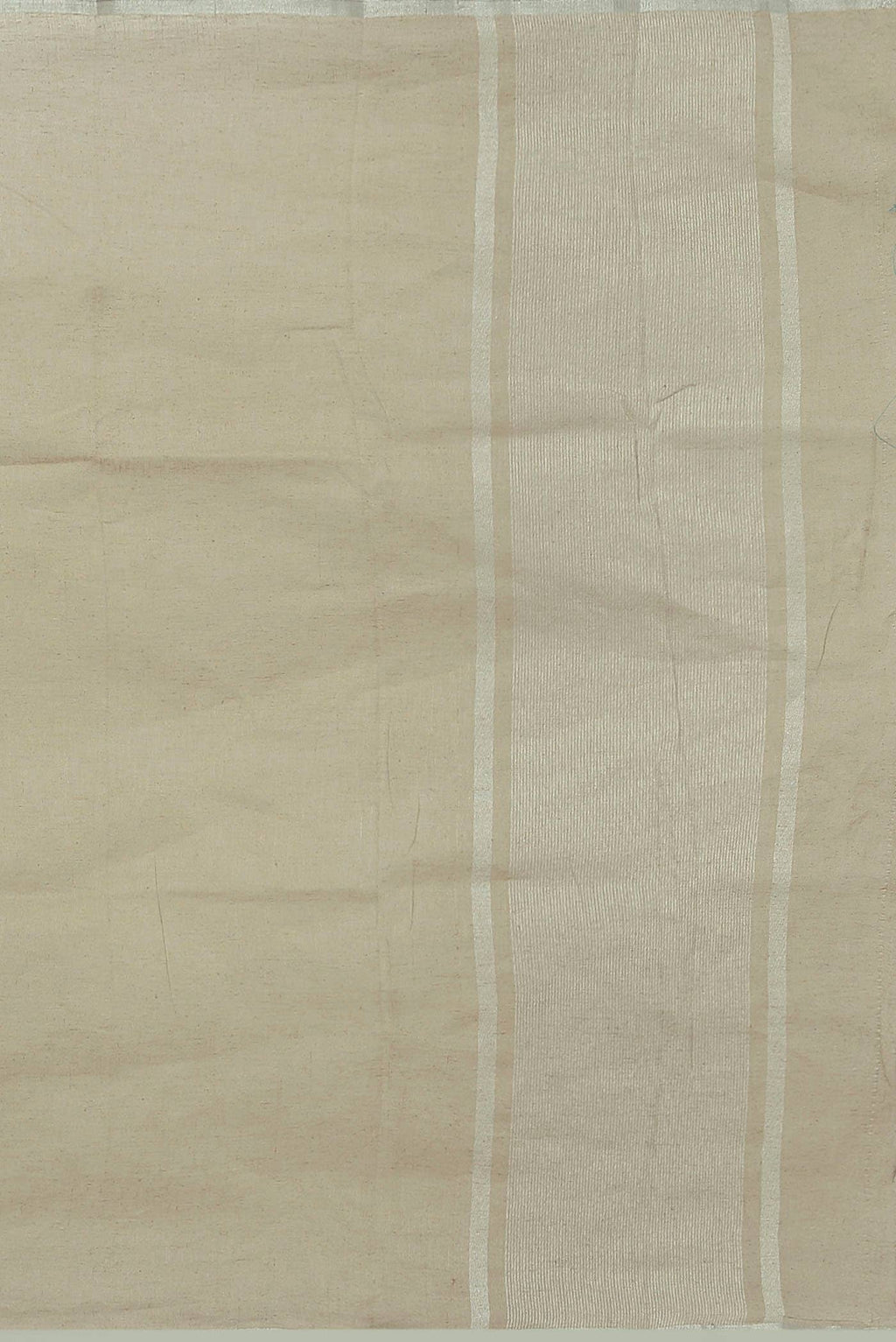 Beige Linen Cotton Saree